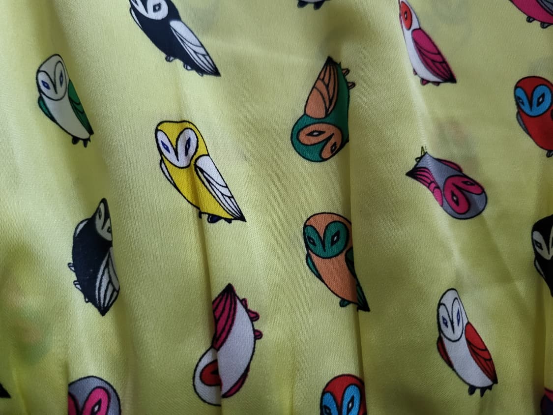 럭키슈에뜨 부엉이 패턴 로우 웨이스트 원피스 상품이미지9