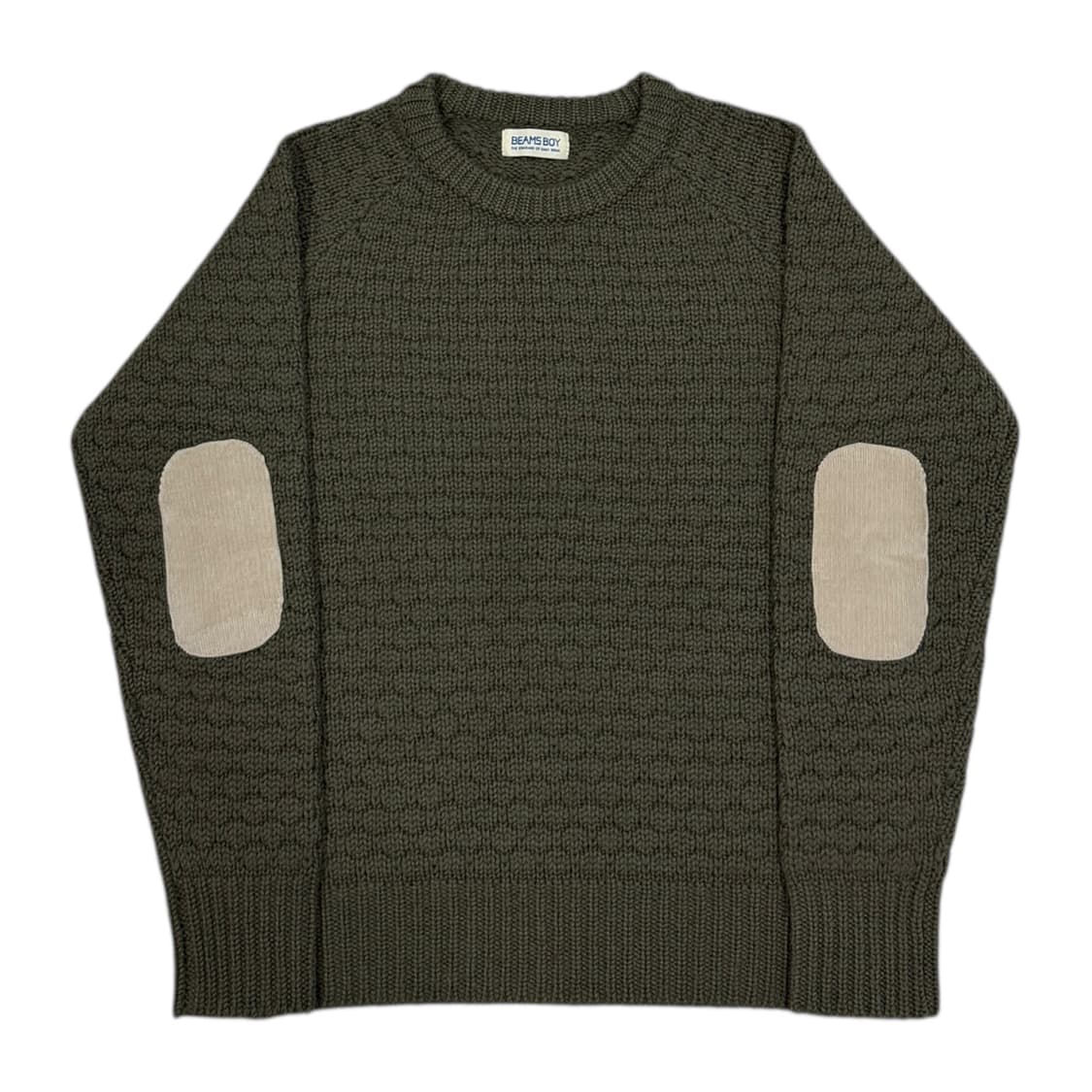 빔즈 보이 울 스웨터 니트 카키 상품이미지1
