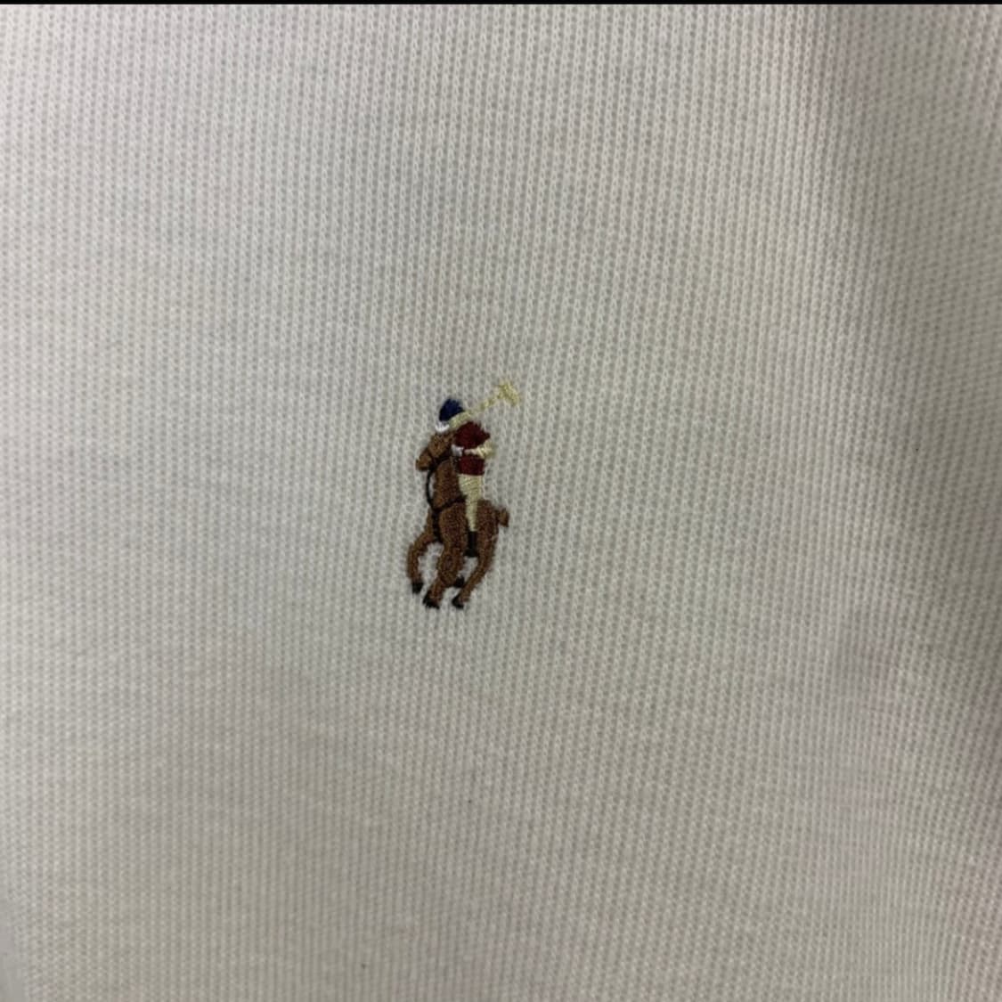 폴로 랄프로렌 신형 화이트 반집업 니트 상품이미지3