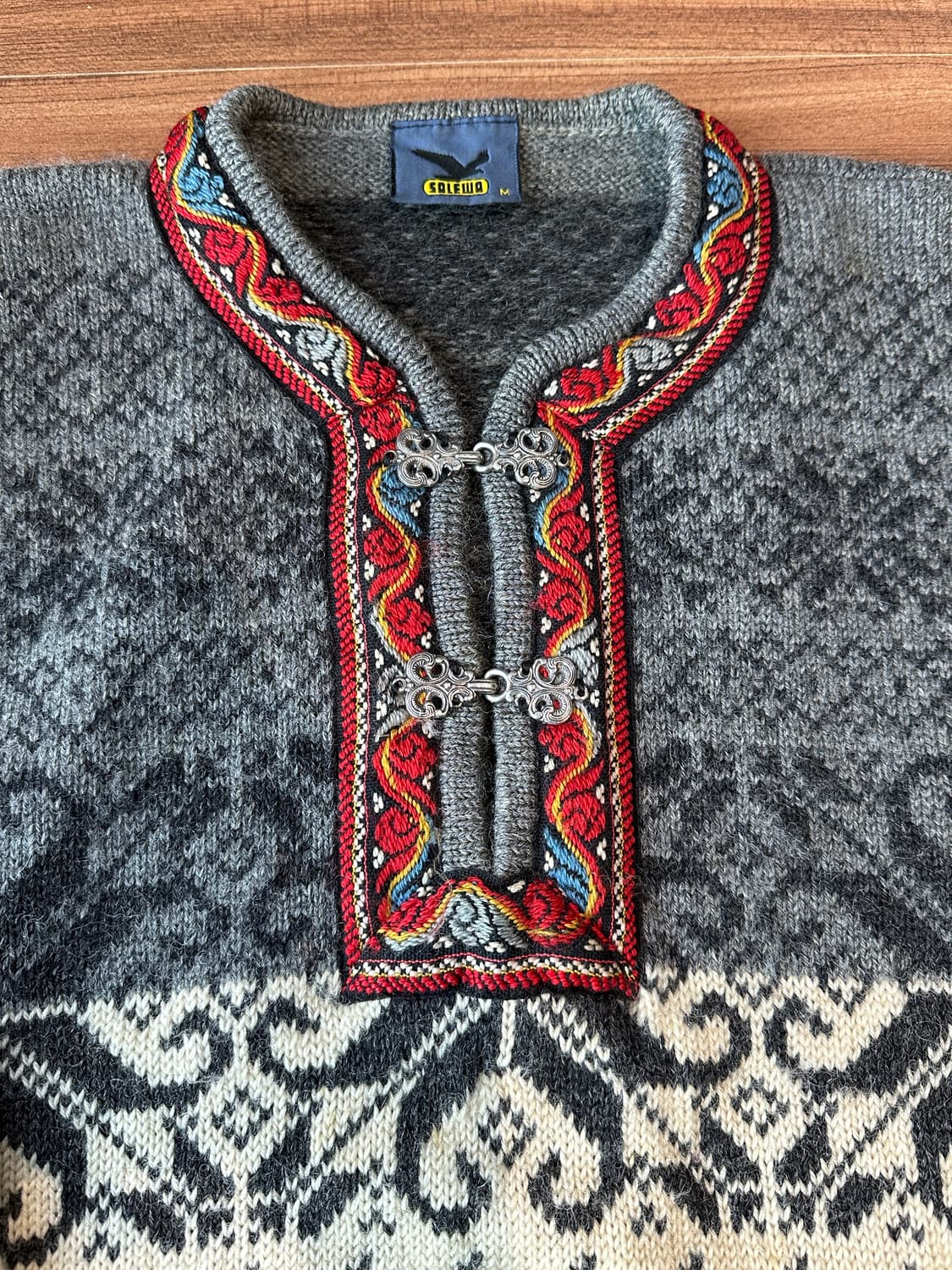 노르웨이산 빈티지 헤비울 노르딕 니트 스웨터 M 상품이미지6