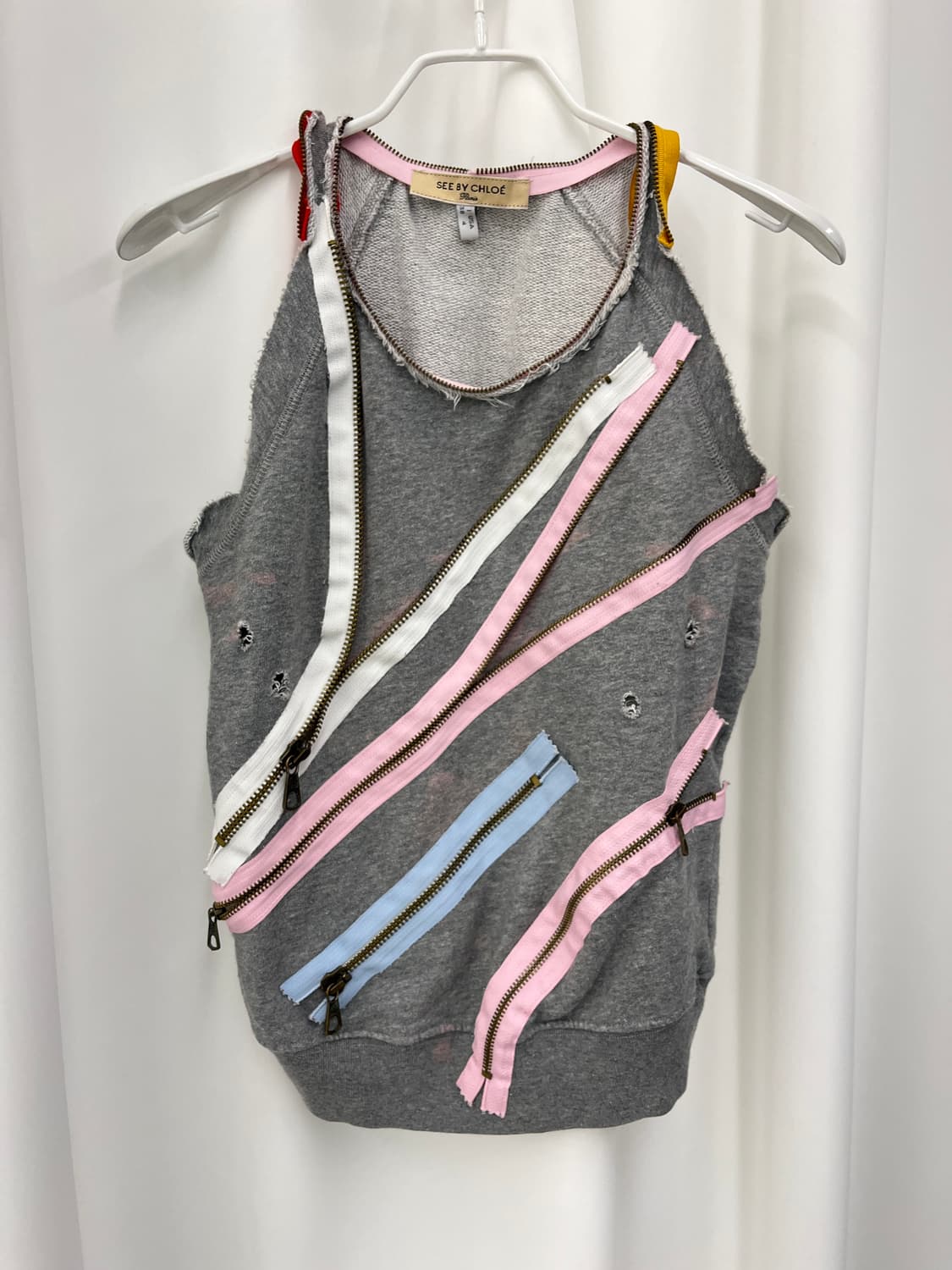 See by chloe zipper asymetric sweat top 상품이미지3