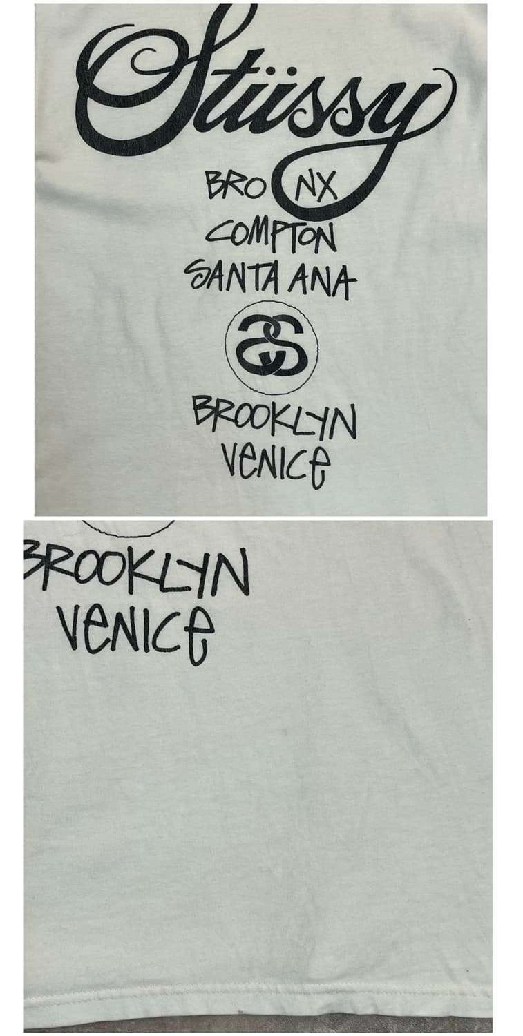 스투시 월드투어 반팔티 화이트 M #csz3231 상품이미지9