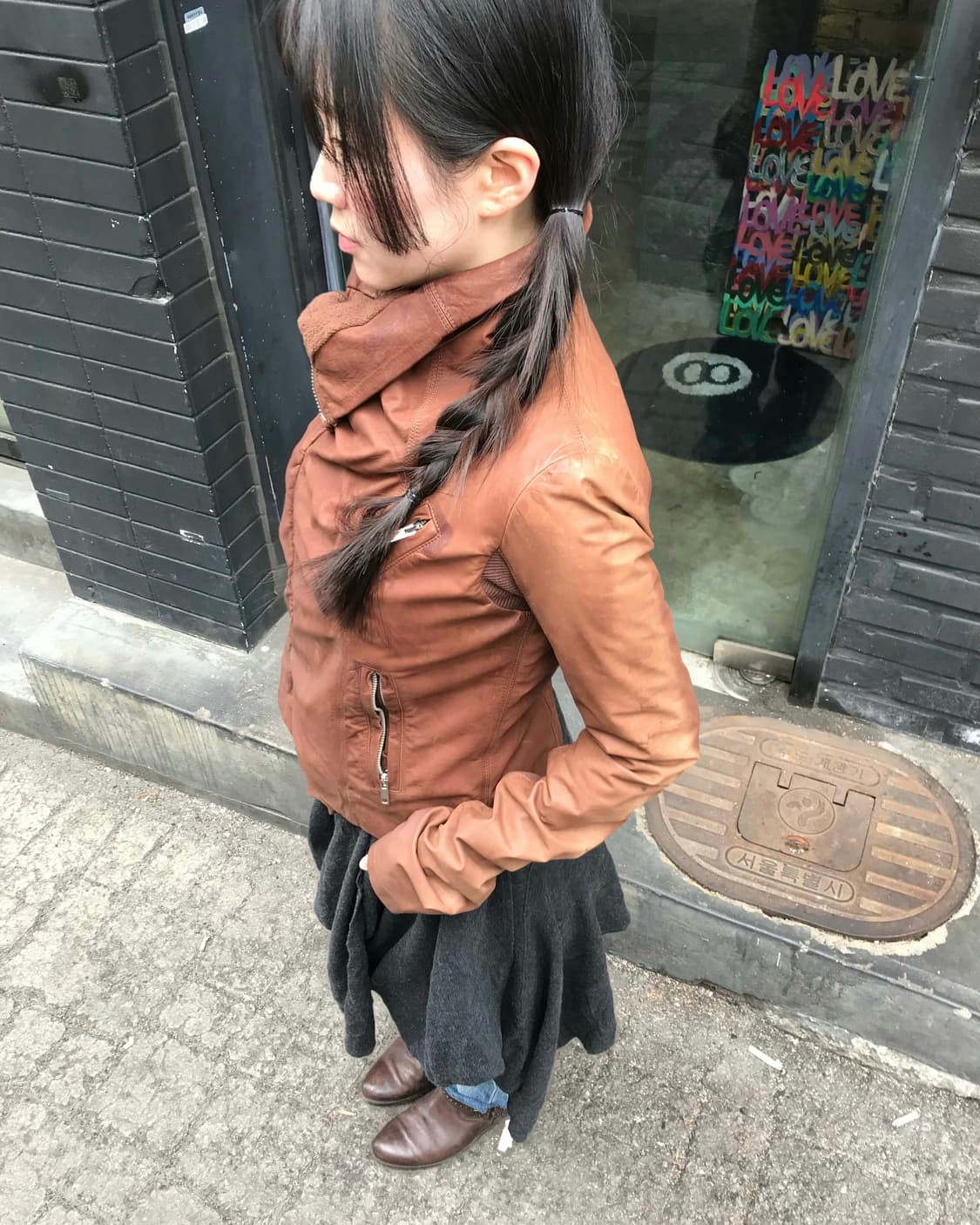 Rick Owens 2011 High Neck Leather Jacket 상품이미지4