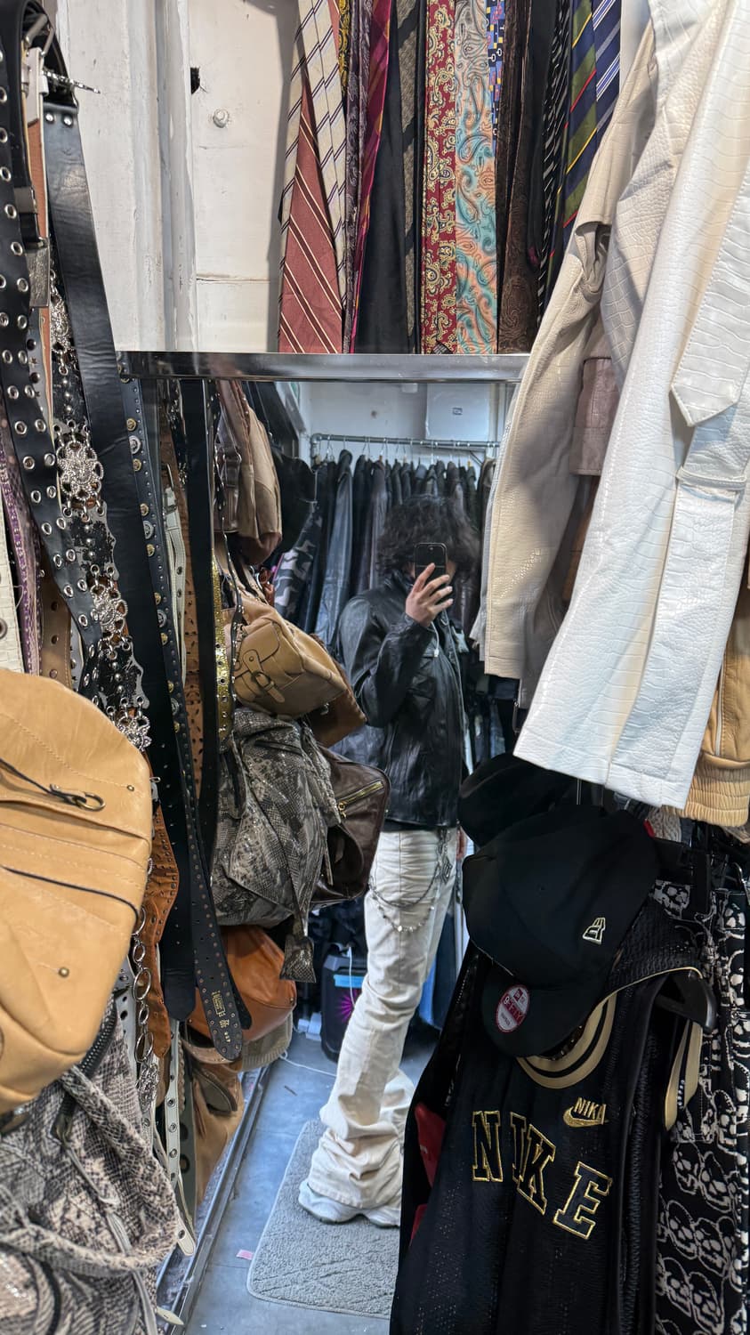 빈티지 레더 자켓 착샷포함 상품이미지2