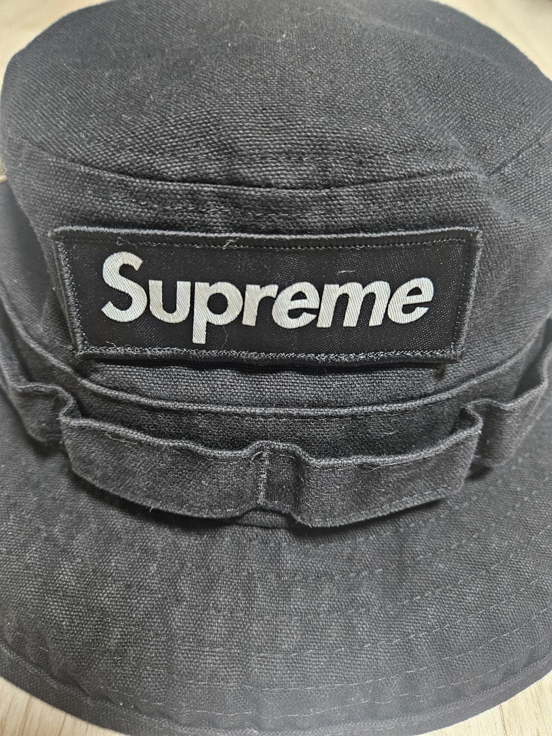 슈프림 워시드 캔버스 부니 블랙 - 24SS 상품이미지5