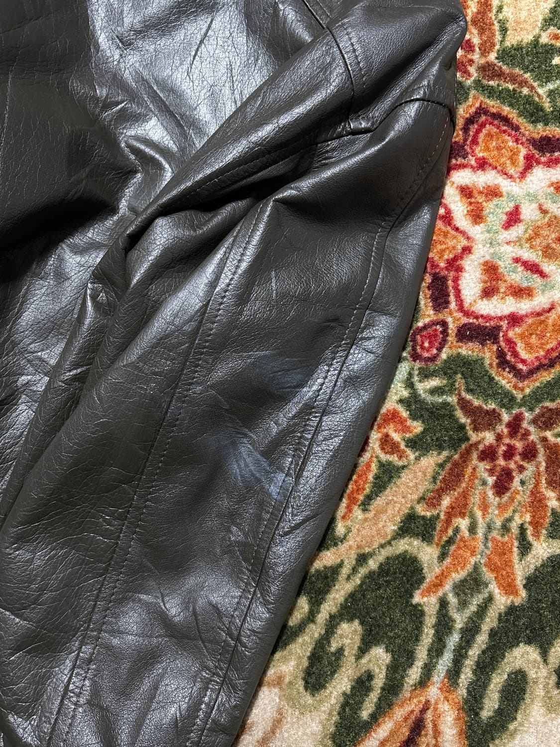 vtg lambskin bomber jacket 상품이미지5