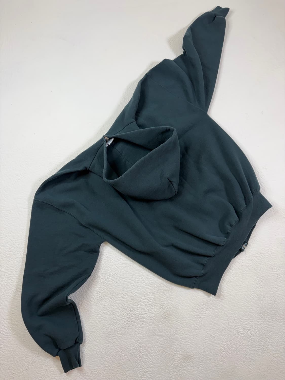 90s Russell Zip Up Hoodie (sage green) 상품이미지2