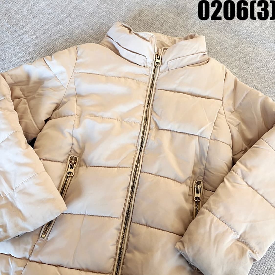 [7] 자라 키즈 여성 베이지색 여성 패딩 점퍼 0206(3) 상품이미지2
