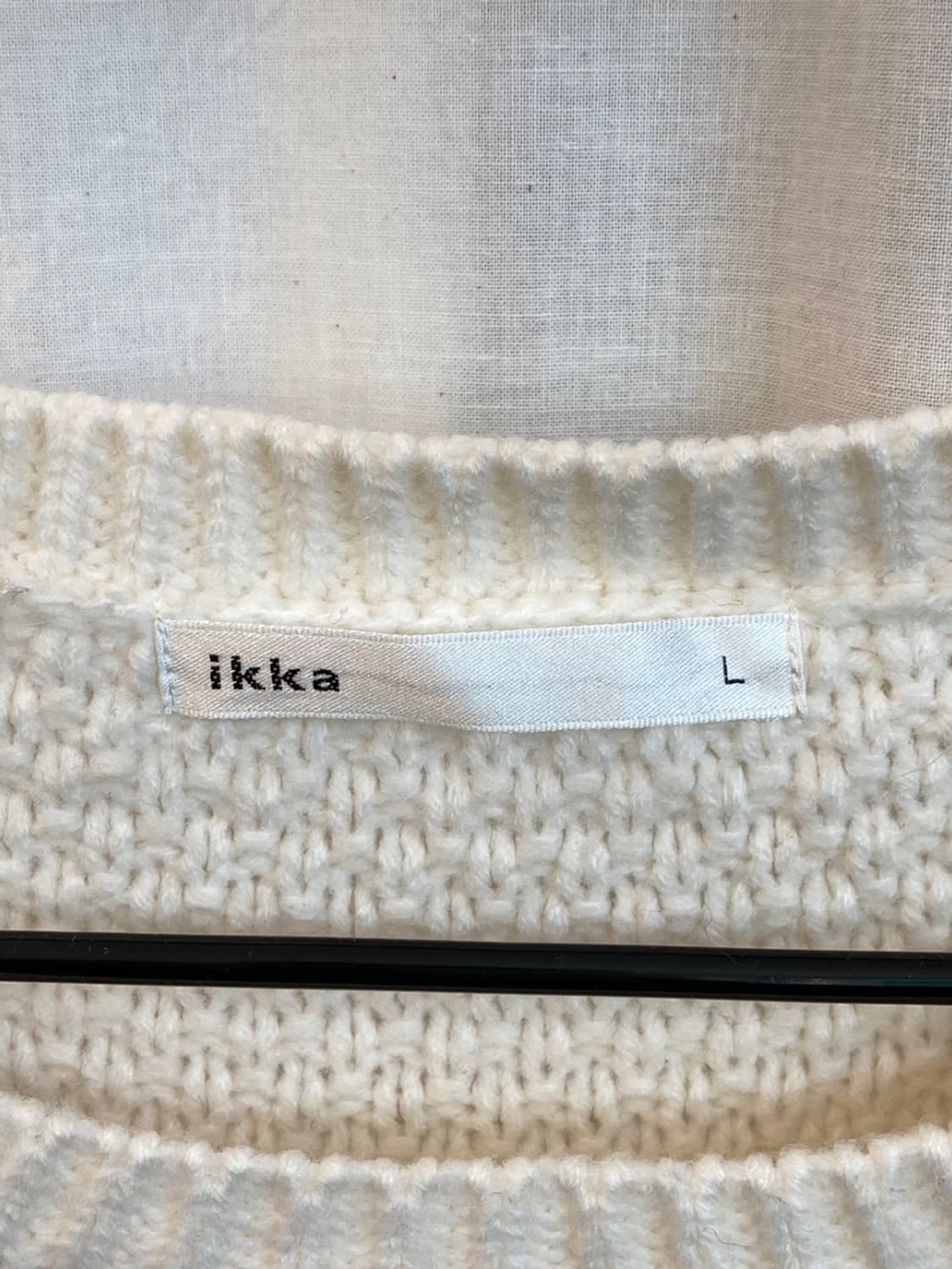 IKKA 화이트니트탑(L) 상품이미지6