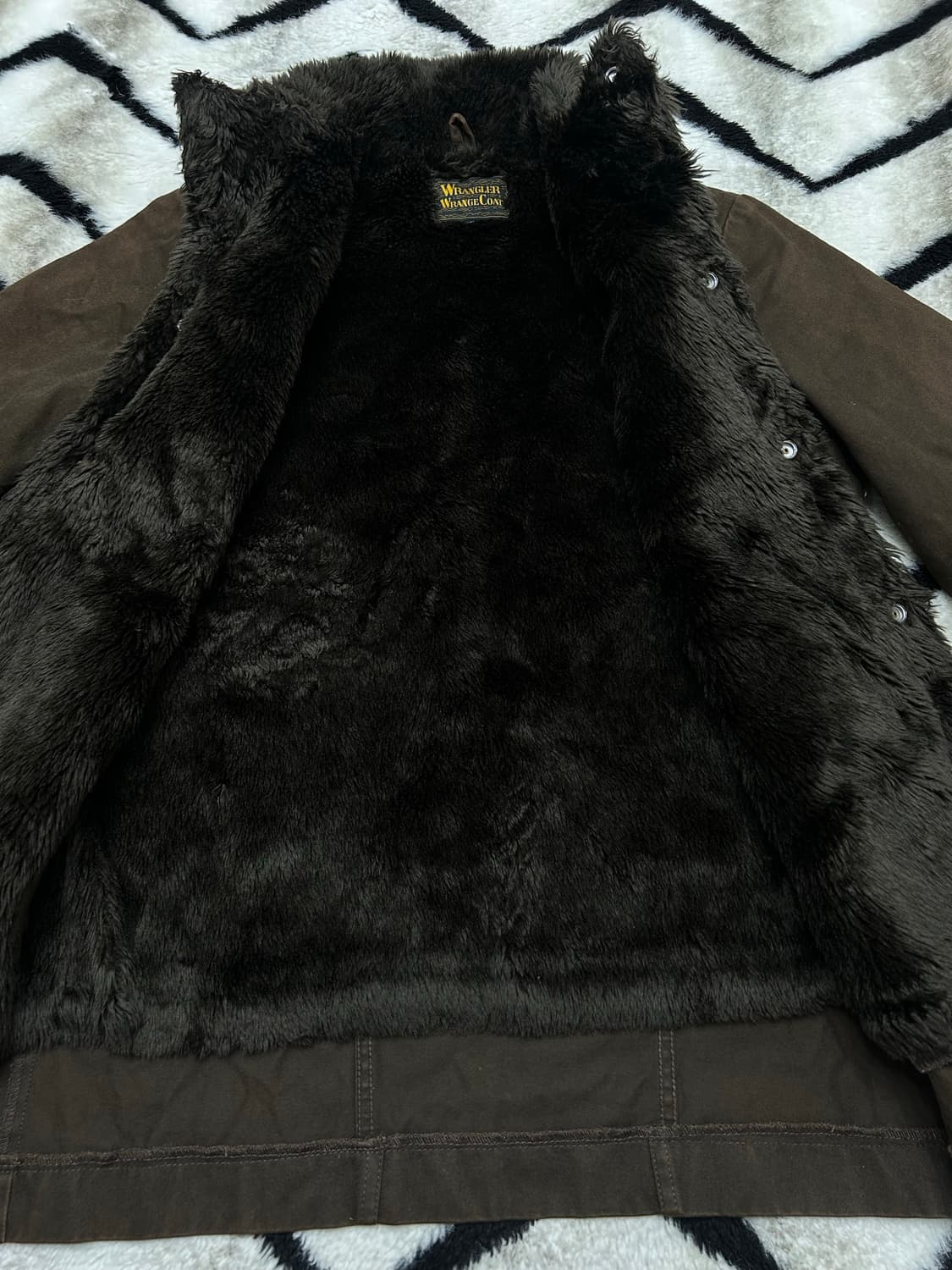 [M]랭글러 Wrange 퍼 자켓/브라운 상품이미지4