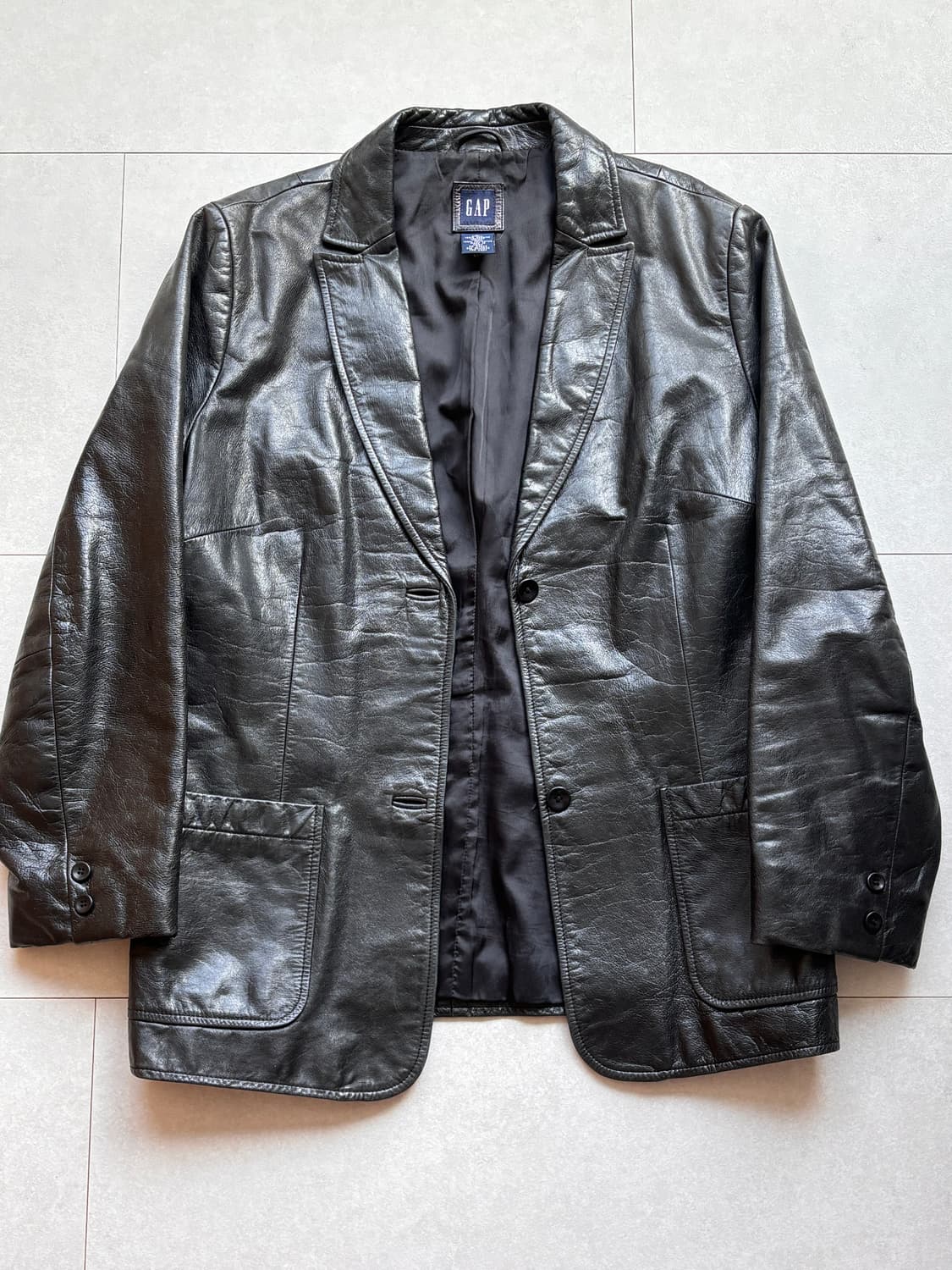 Old GAP 레더 블레이저 L 카코트st 상품이미지1