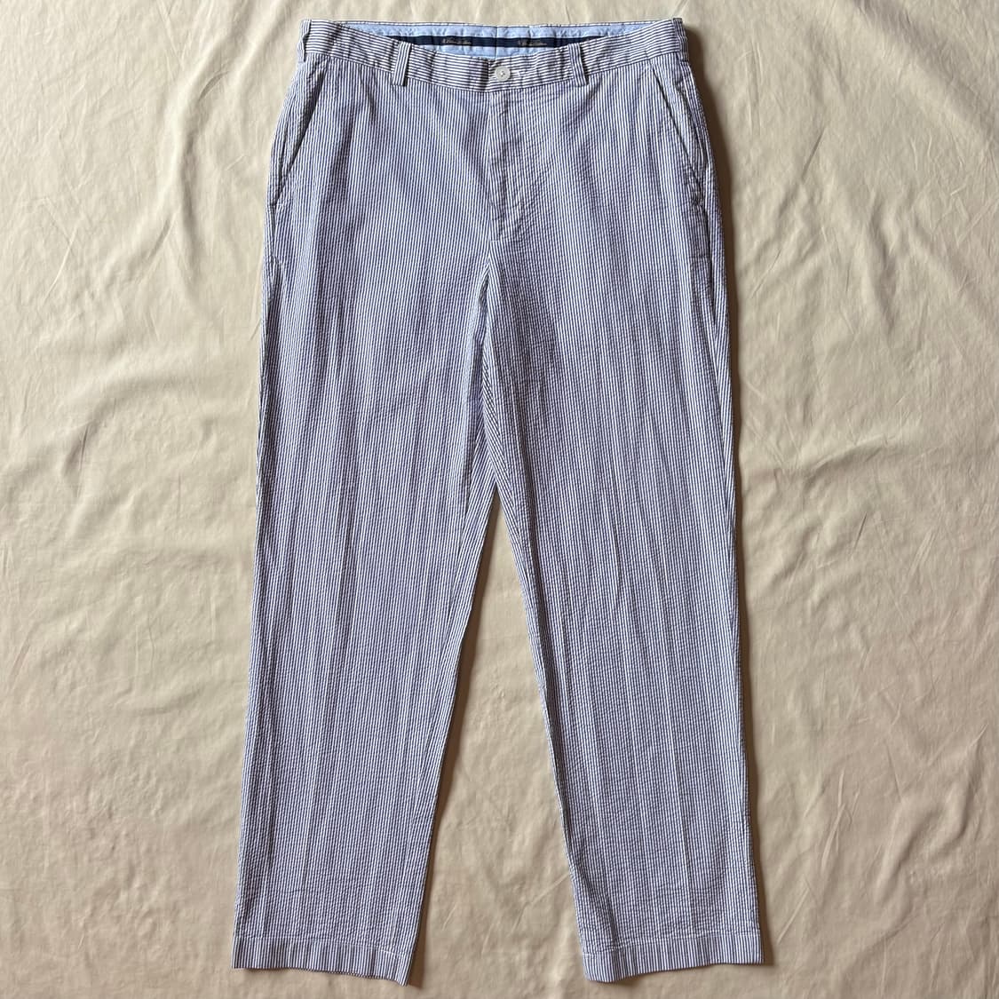 [35] Brooks Brothers 클락 시어서커 코튼 팬츠 상품이미지1
