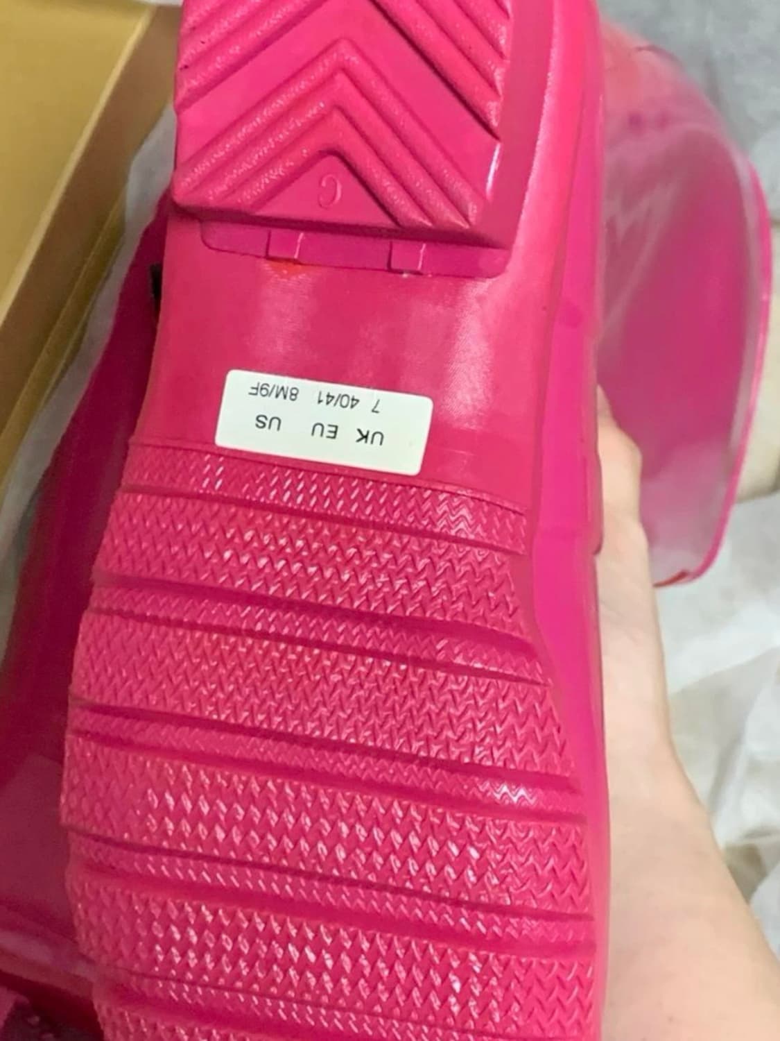 헌터 레인부츠 톨 핑크 255 uk7 상품이미지6