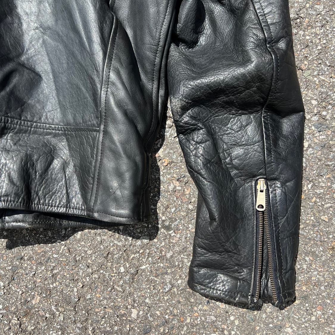 80s~90s Echtes Leder Double Rider Jacket 상품이미지8