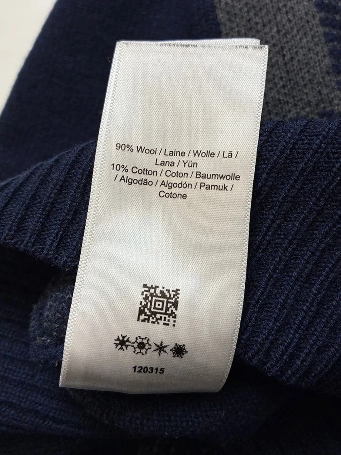 프레드페리 헤비 울 체크 패턴 라운드 니트 PN5195 상품이미지7