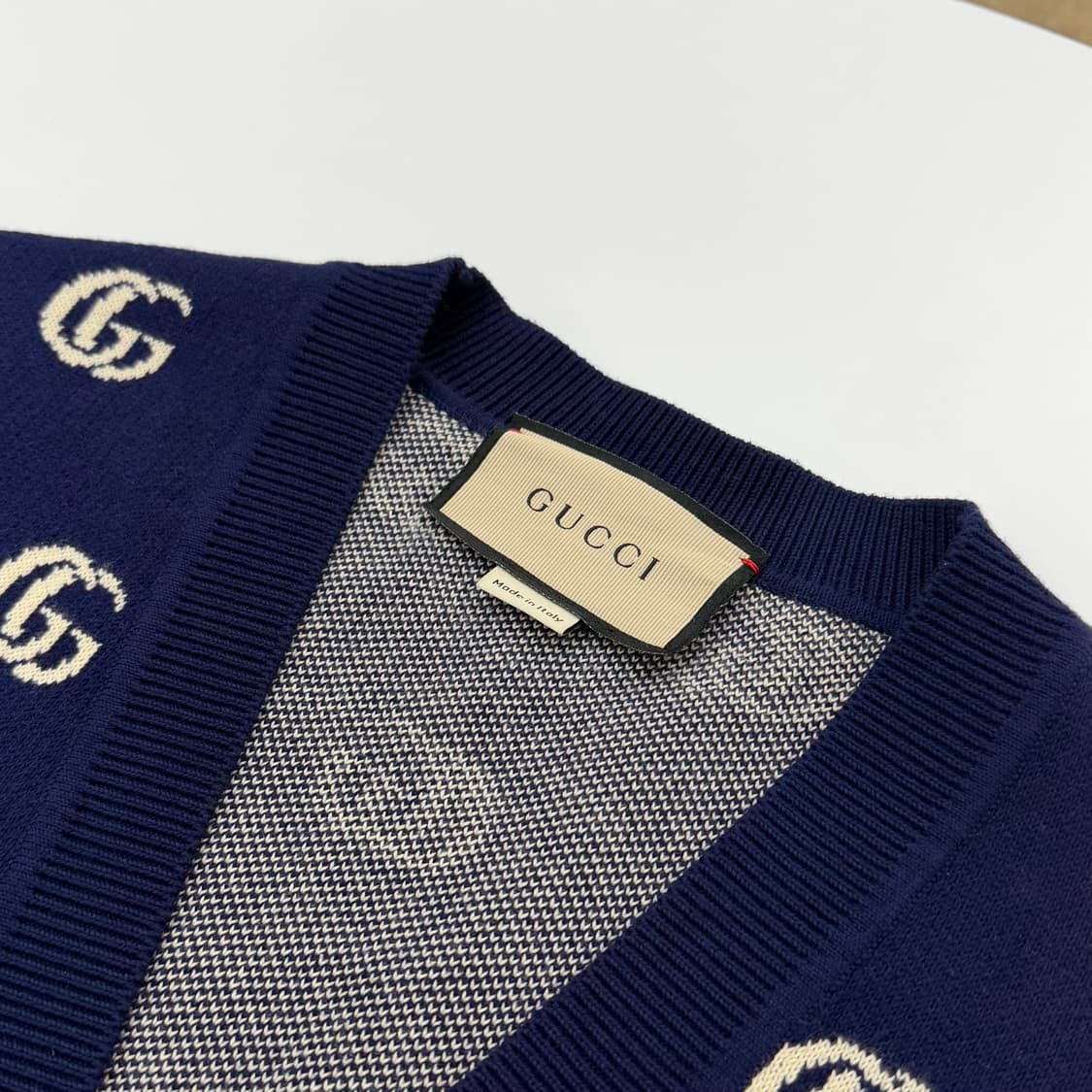 { M } 구찌 GG 자카드 금장 전재준 가디건 상품이미지3