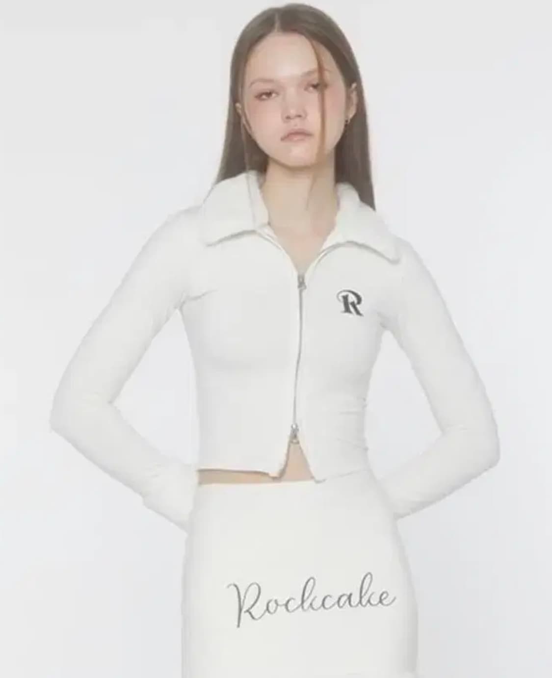 락케이크 유니 로고 투웨이 지퍼 가디건 집업 상품이미지1