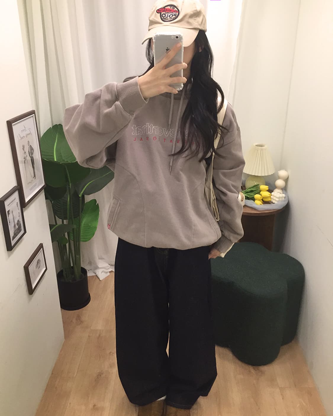 공용 디스이즈네버댓 레이어드 스웻후드티 100~105 상품이미지1