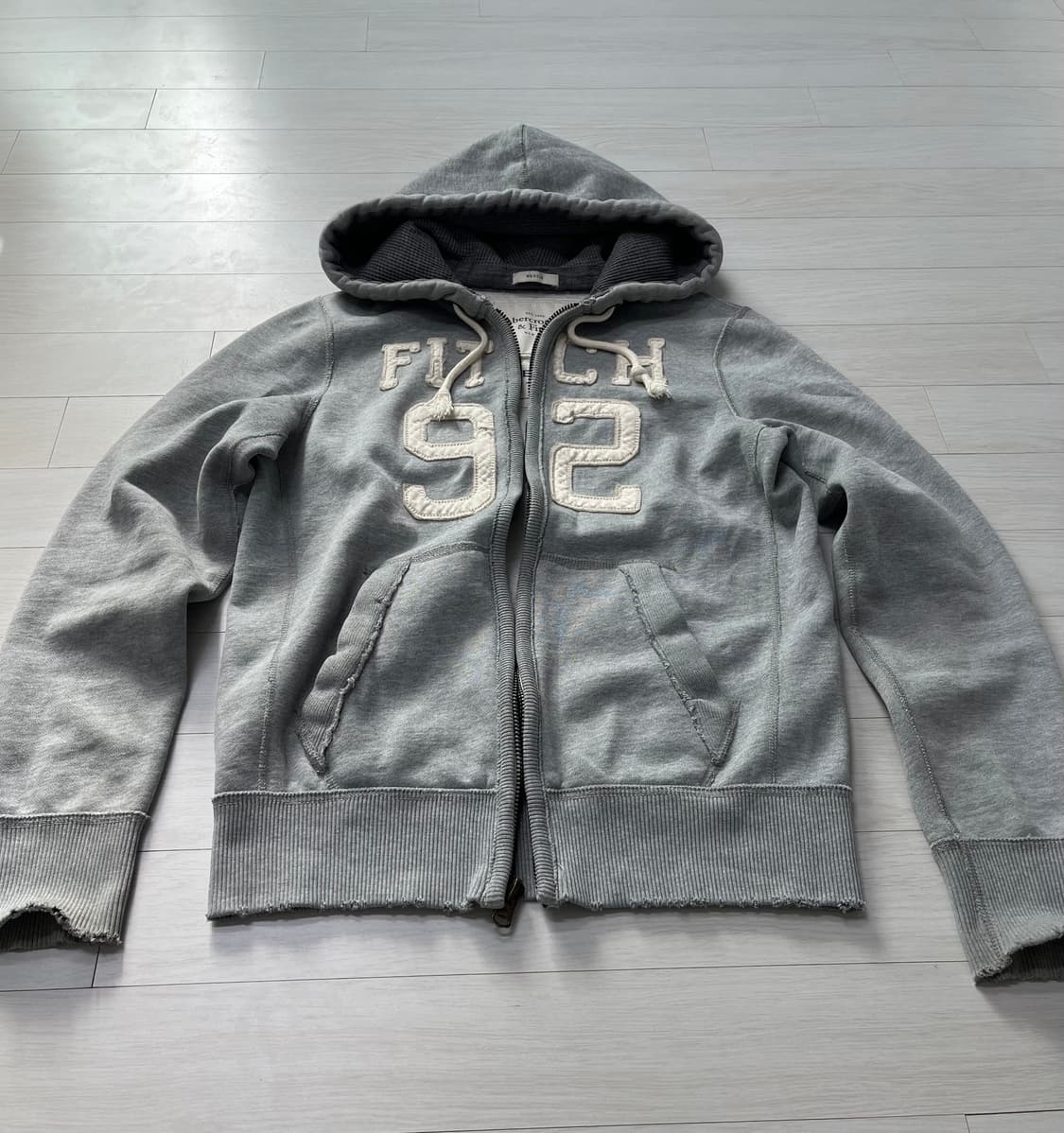 아베크롬비 후드집업 피치 92 그레이 M 상품이미지4