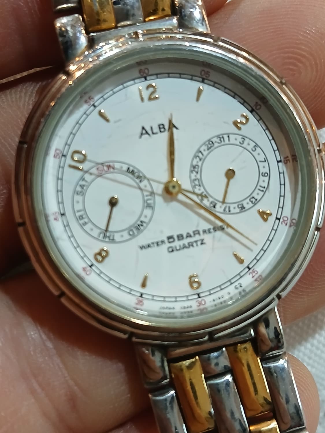 90s빈티지 세이코 알바 크로노 쿼츠시계 상품이미지2