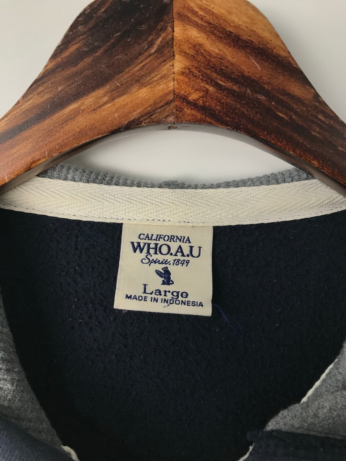 후아유 y2k 와투케 네이비 후드집업 상품이미지6