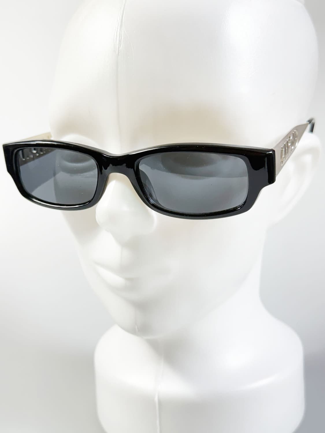 90s ZERON 블랙 스퀘어 메탈 템플 빈티지 선글라스 상품이미지9