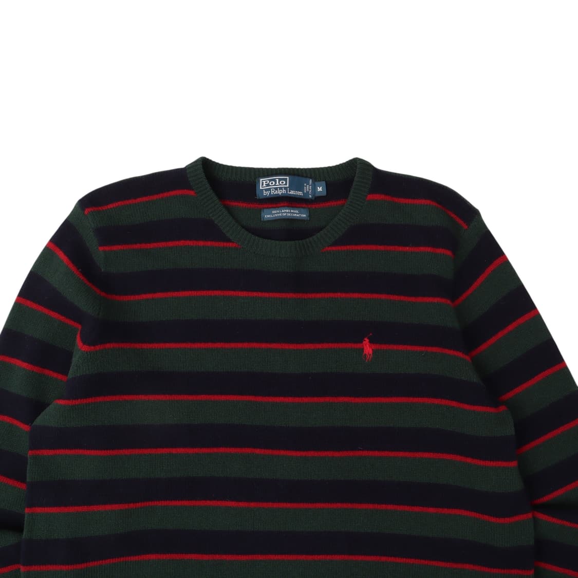 폴로 랄프로렌 그린 스트라이프 램스울 니트 상품이미지2