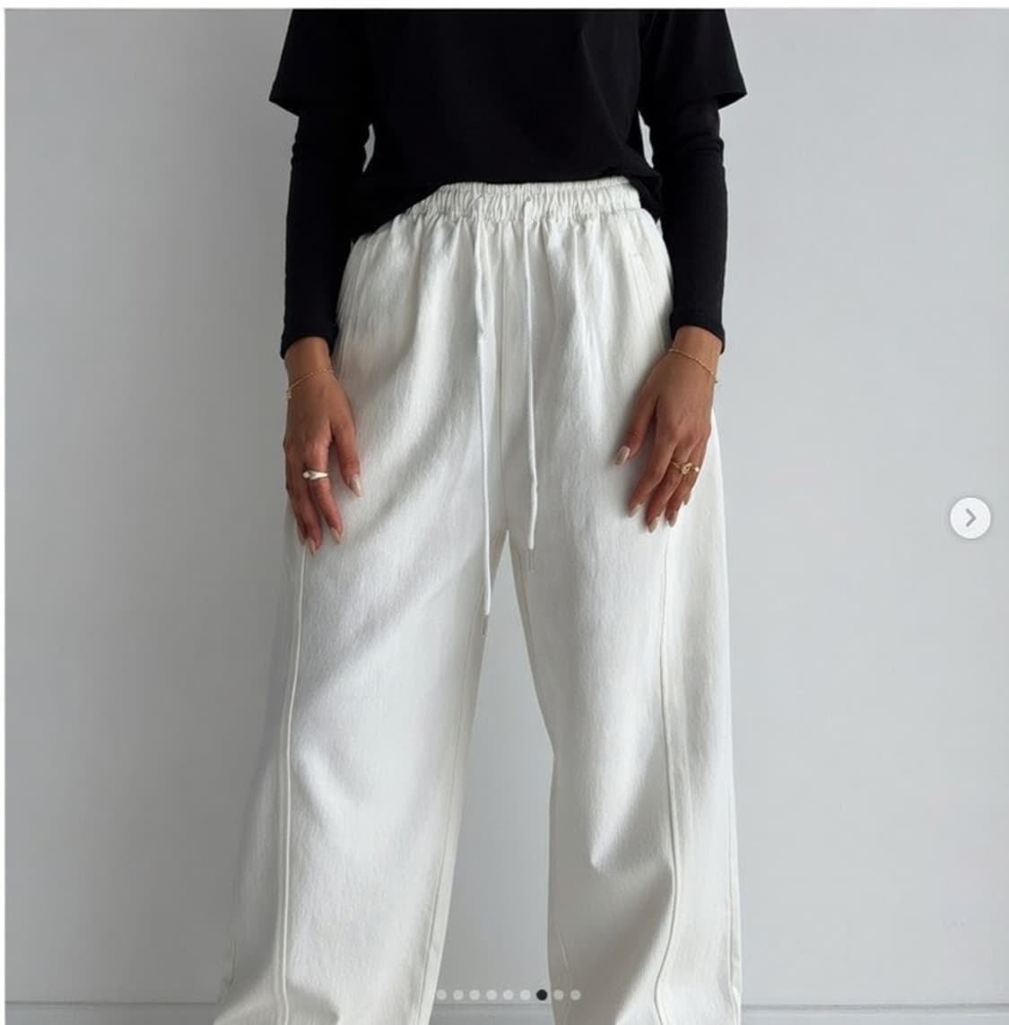 L-XL/새옷/남여 와이드면팬츠/화이트/2-영314/ 상품이미지2
