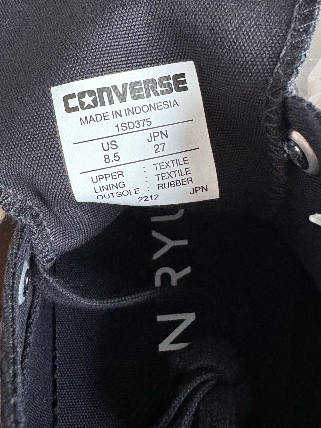 (270) 후미토 간류 X 컨버스 블랙 새상품 상품이미지4