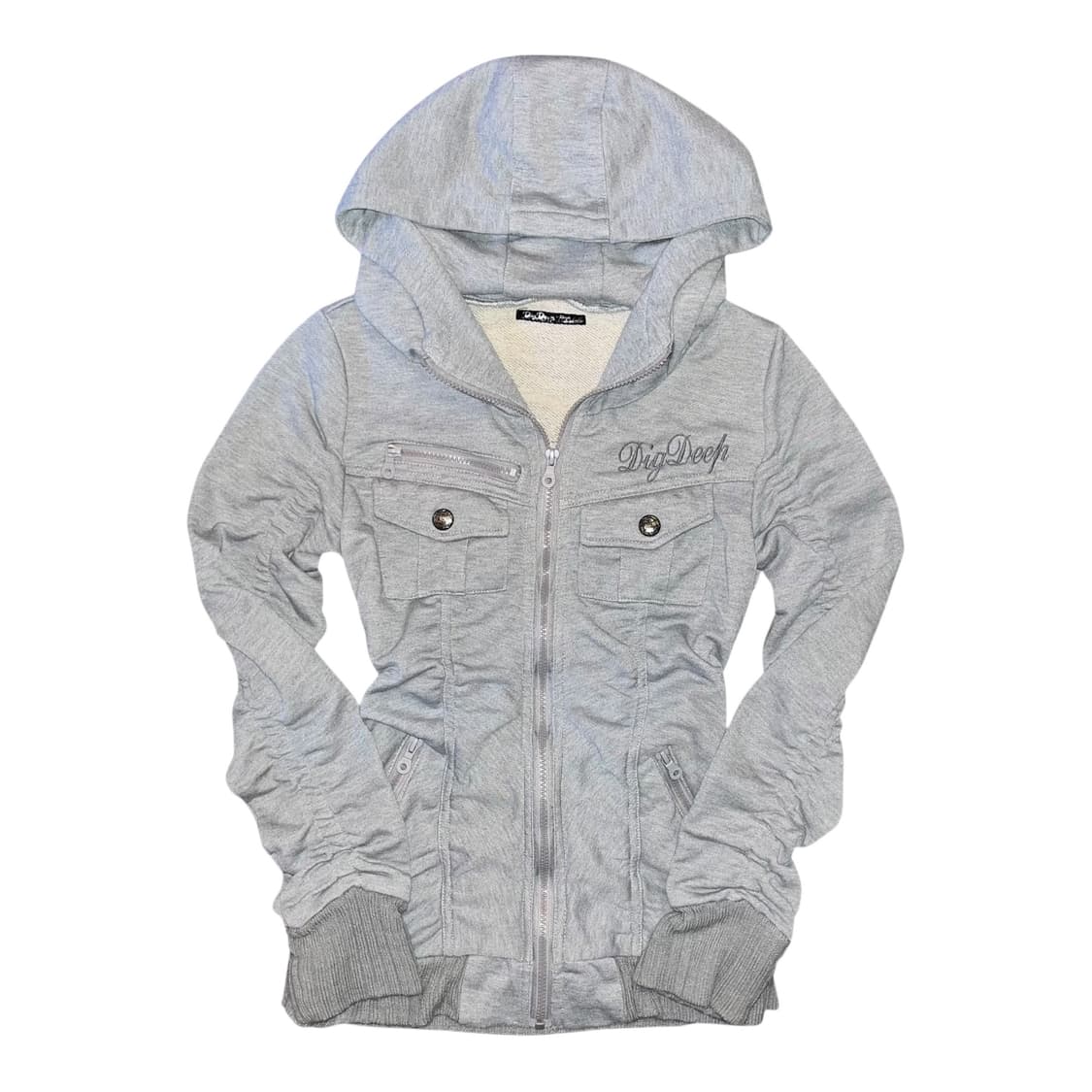 DIG DEEP 디그딥 셔링 포켓 후드집업 y2k갸루펑크 상품이미지1