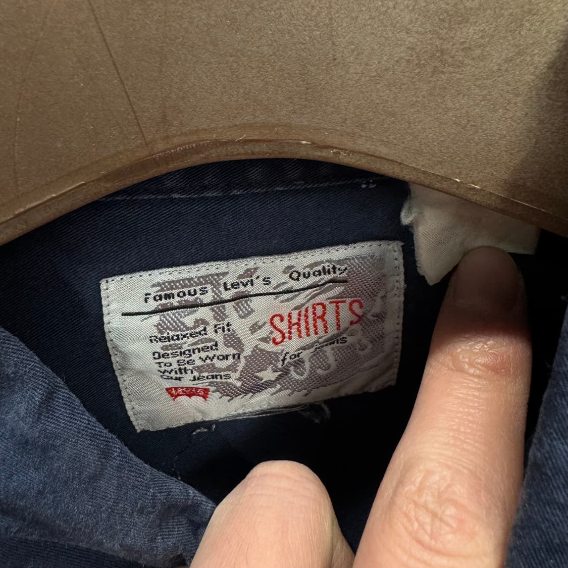 00s 리바이스 포 진스 워크 셔츠 전면 원포켓 포인트 네이비 상품이미지6