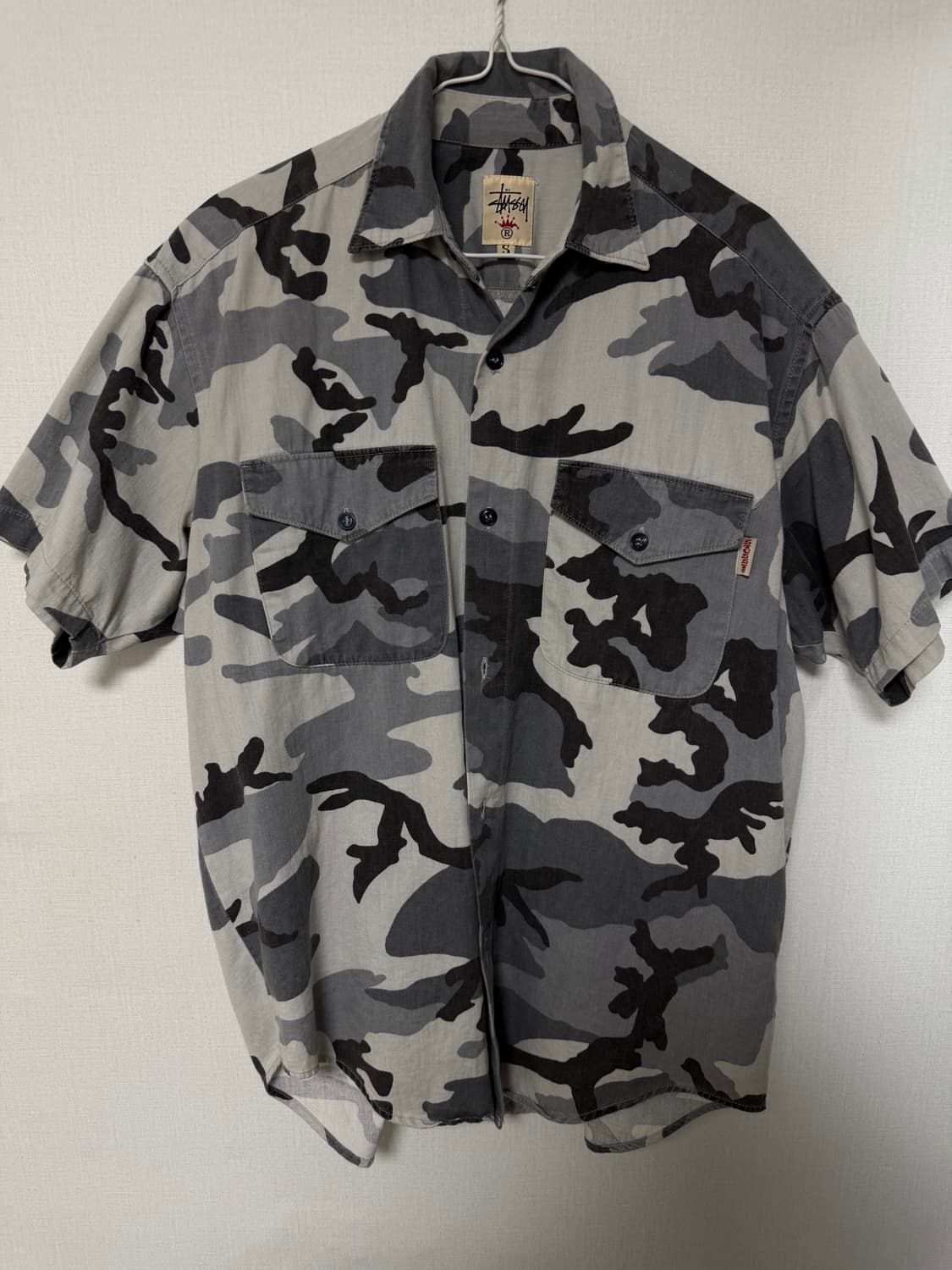 90s 올드 스투시 카모 셔츠 상품이미지1