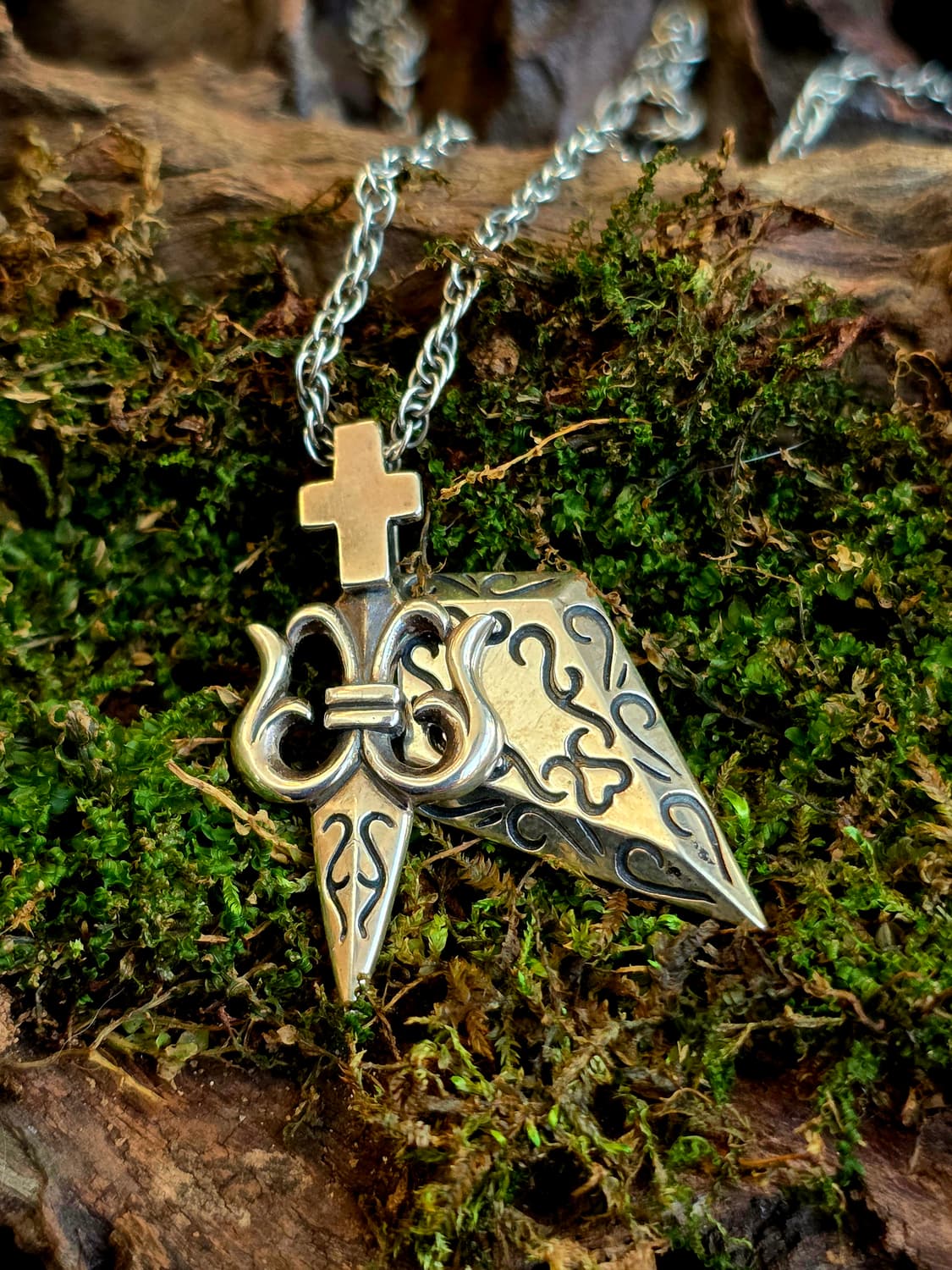 Silver925  cross arrowhead nacklace 상품이미지2