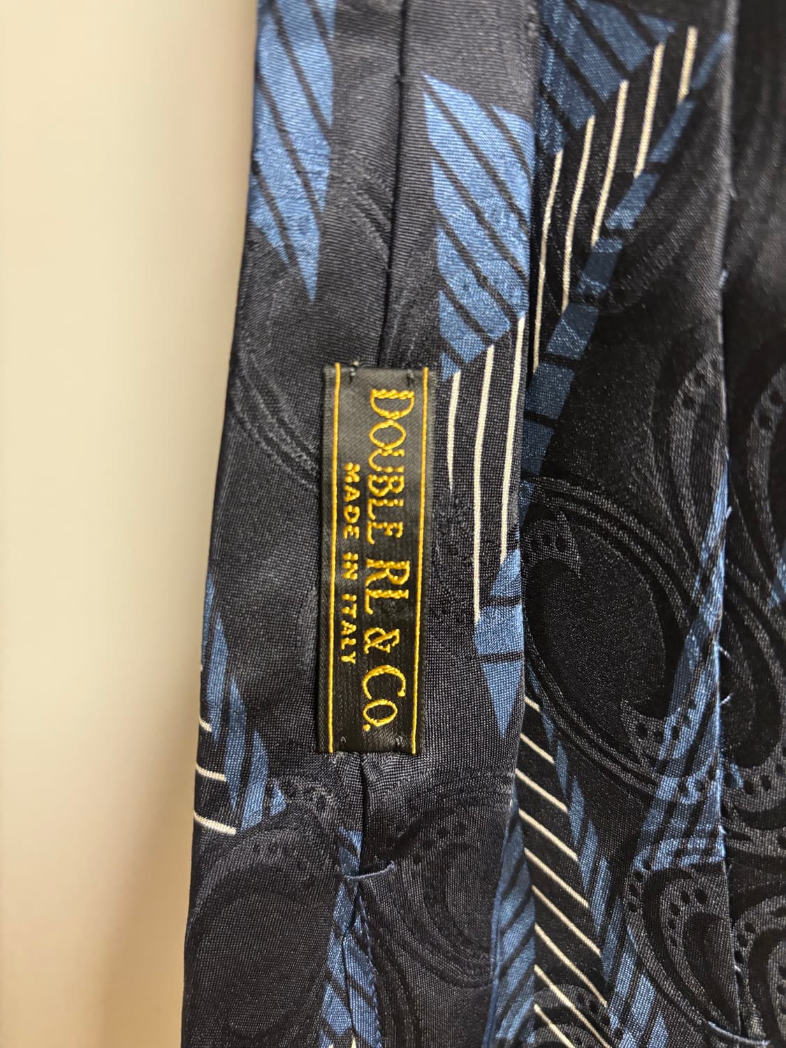 RRL 빈티지 실크 타이 블루멀티 상품이미지5