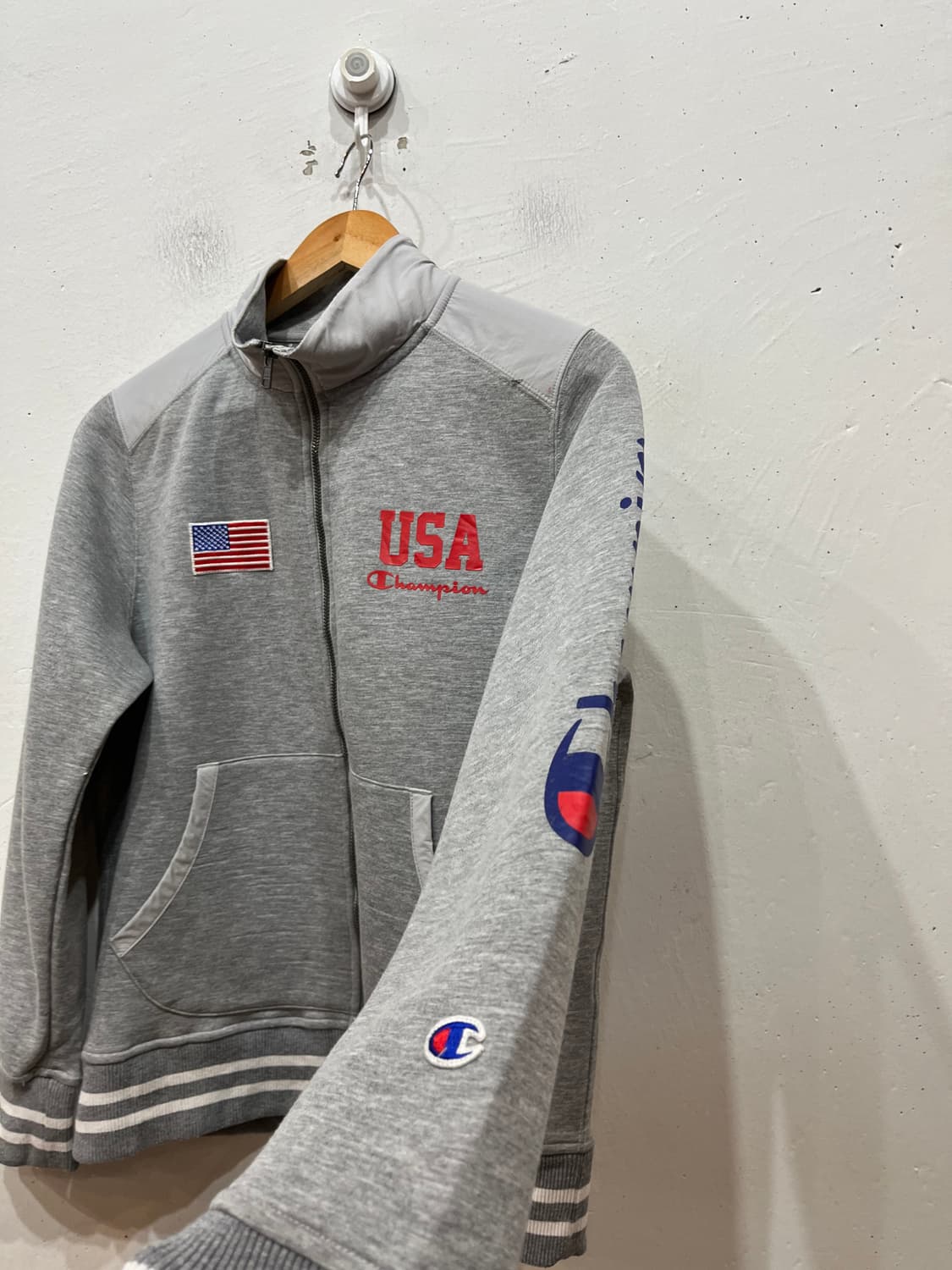 챔피온 USA 성조기 스웻 트랙탑 져지 우먼즈 상품이미지2