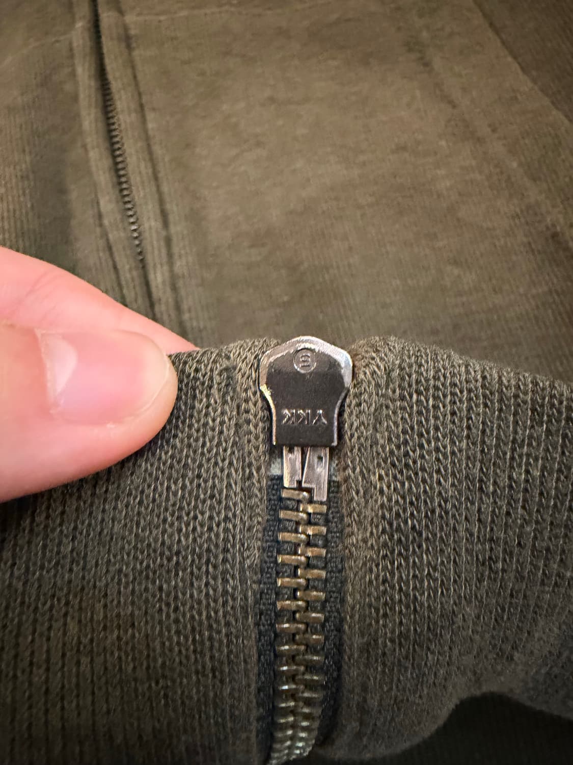 폴로 랄프로렌 투웨이 와플 니트 후드집업 올리브 상품이미지3