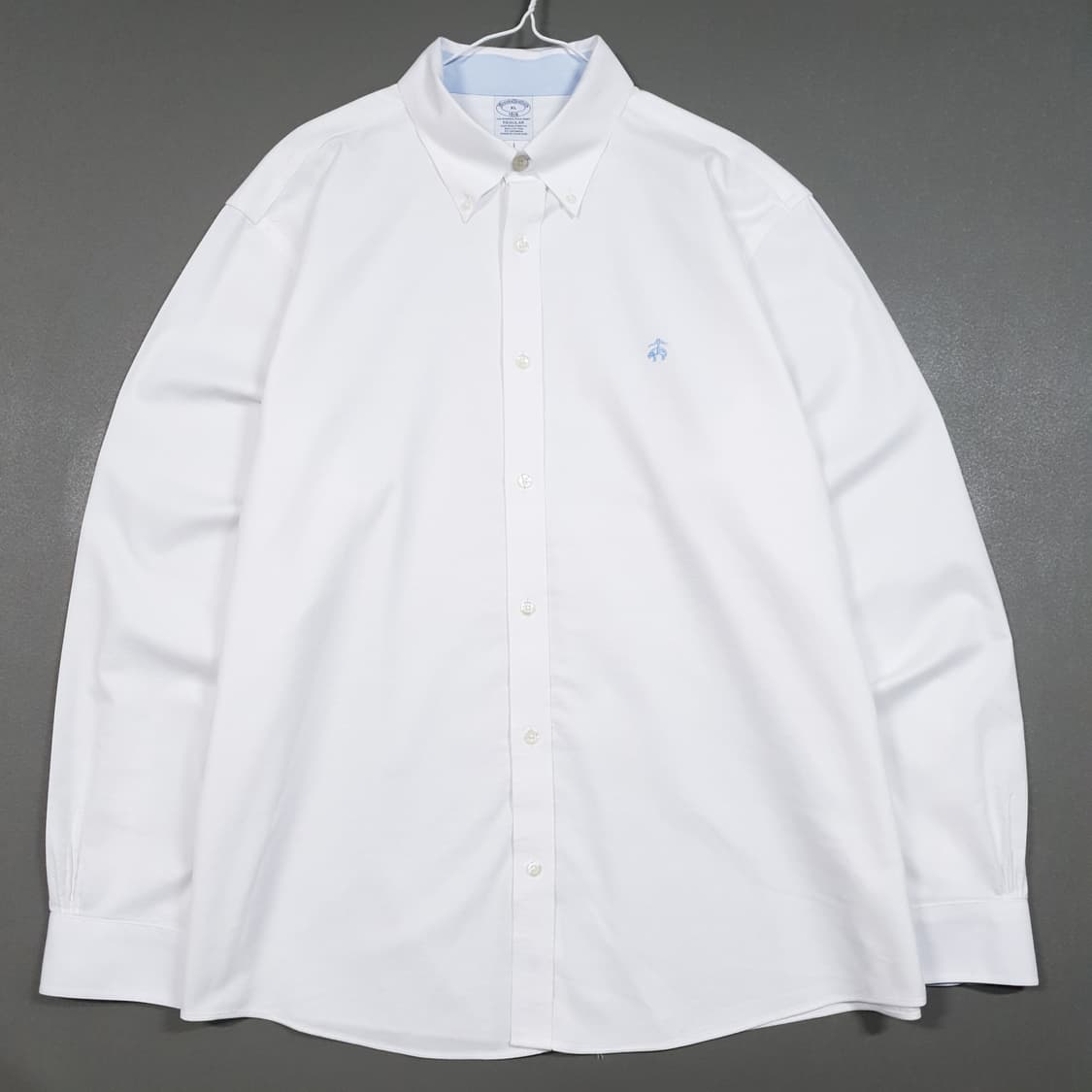 실측 2XL) 브룩스브라더스 논아이론 버튼다운 옥스포드 코튼 셔츠 화이트 상품이미지3