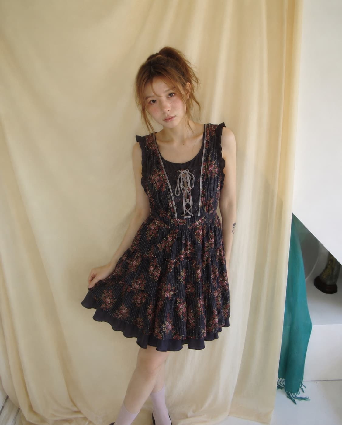 Axes Femme 엑시즈팜 앤틱 로즈 코르셋 원피스 히메갸루 모리걸 상품이미지2