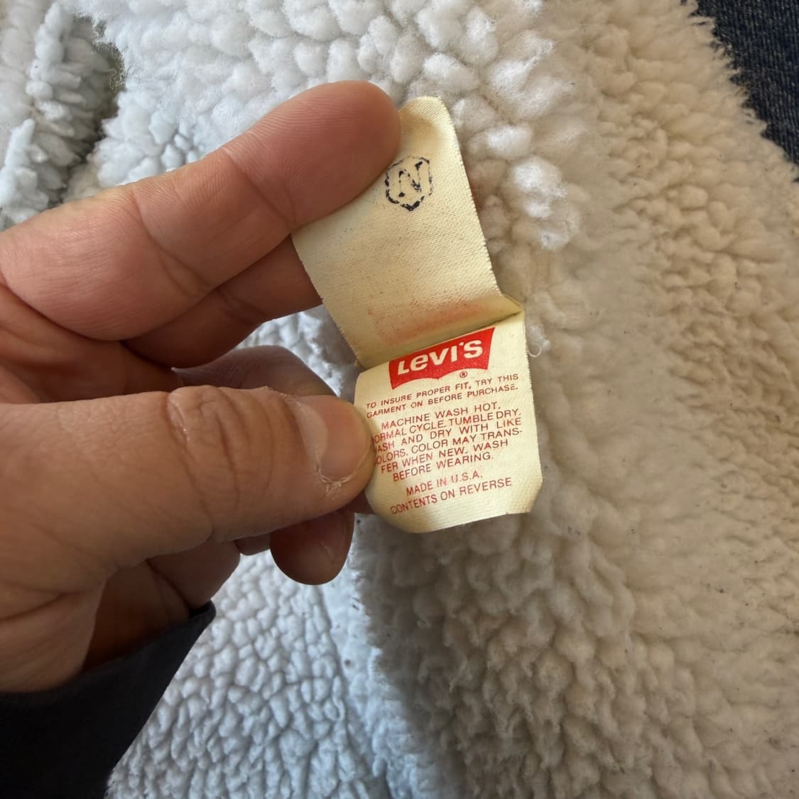 90S 리바이스 데님 셰르파 자켓 38 S M 상품이미지8