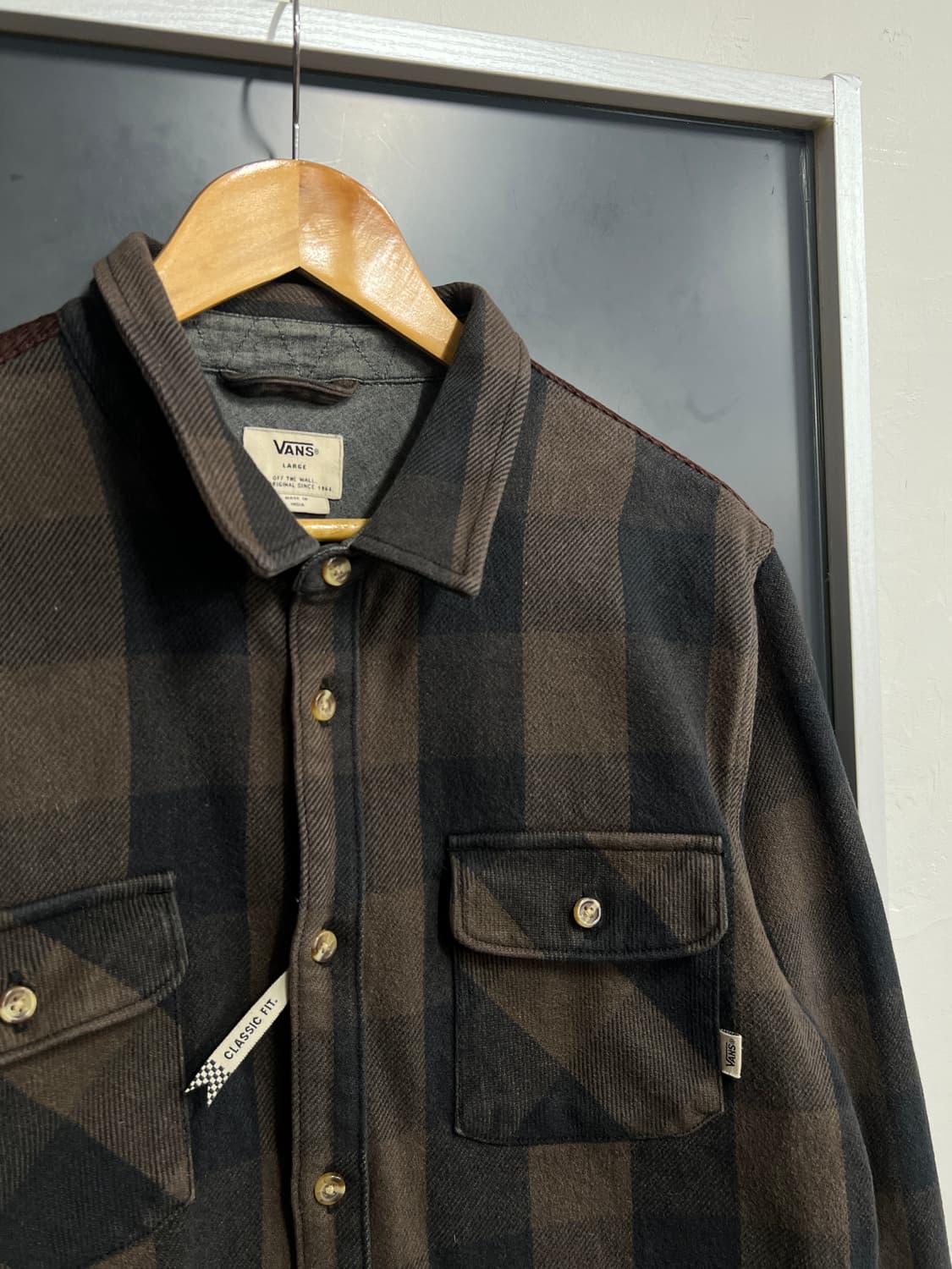 Vans 반스 엘보우 패치 플란넬 체크 셔츠 자켓 상품이미지2
