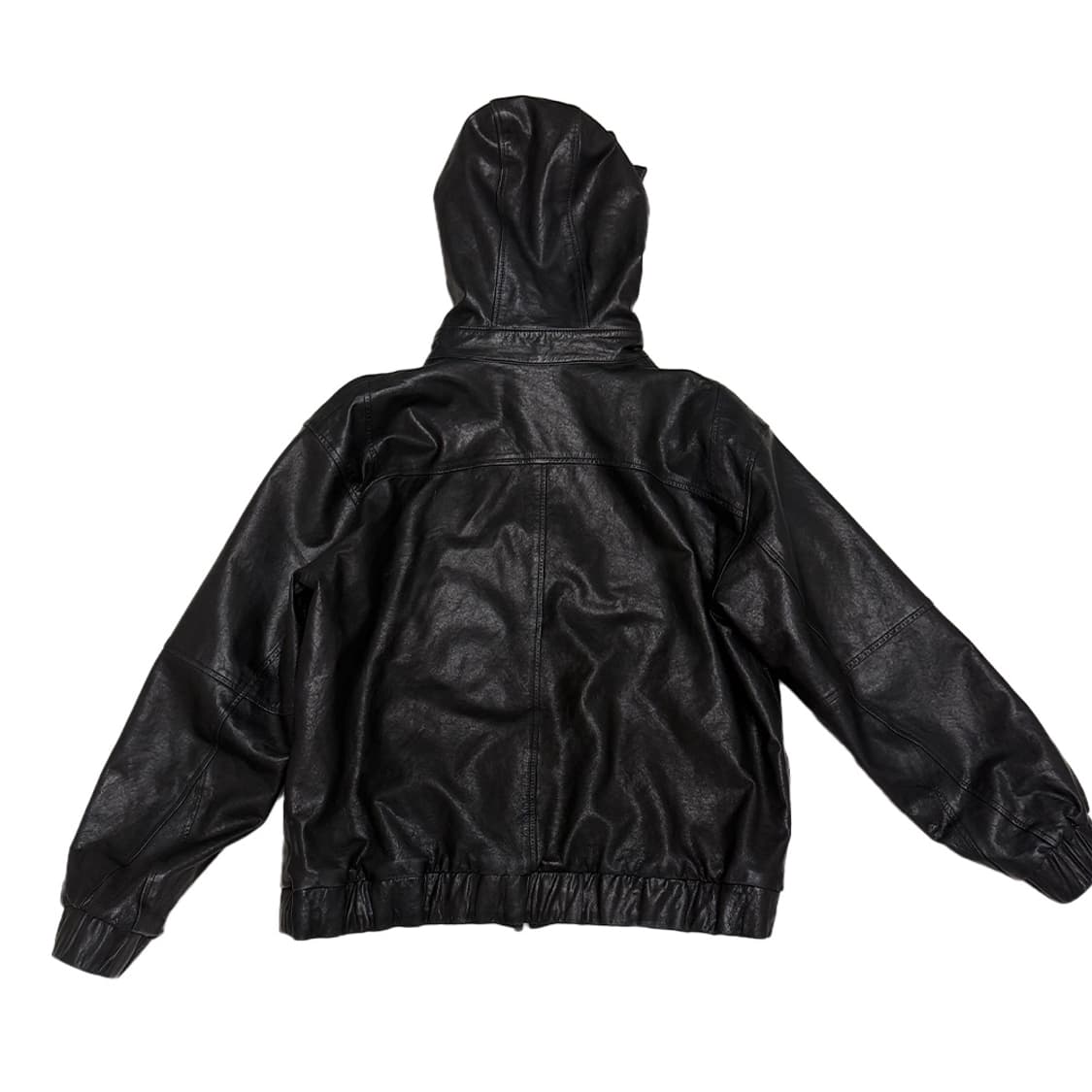 해칭룸 램스킨 후드 레더자켓 블랙 24FW 상품이미지2