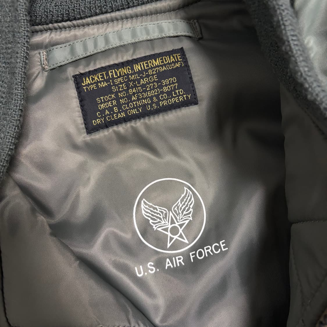 캡클로딩 미공군 ma-1 자켓 상품이미지4