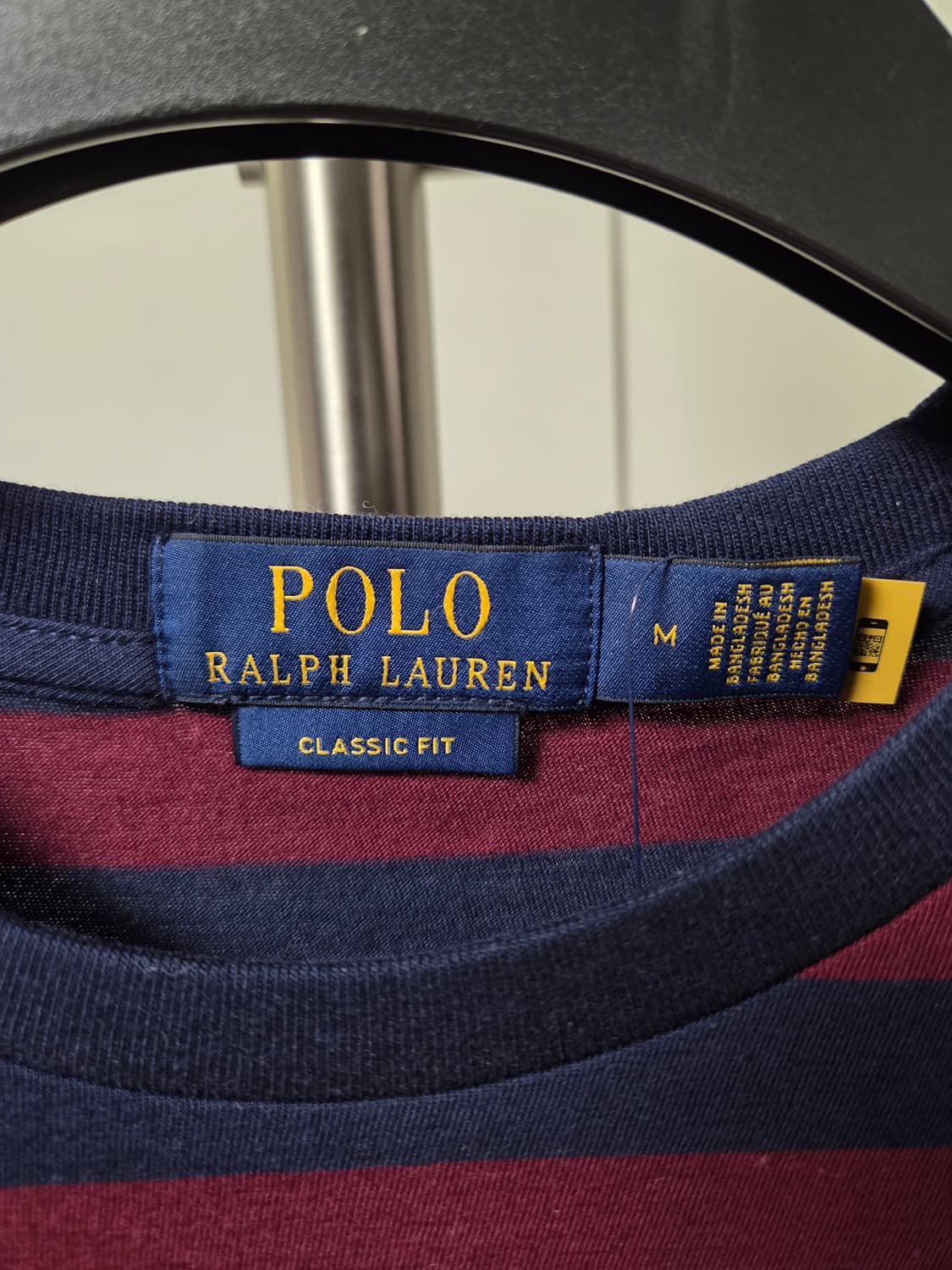 폴로 랄프로렌 클래식핏 반팔티 버건디 네이비 상품이미지4