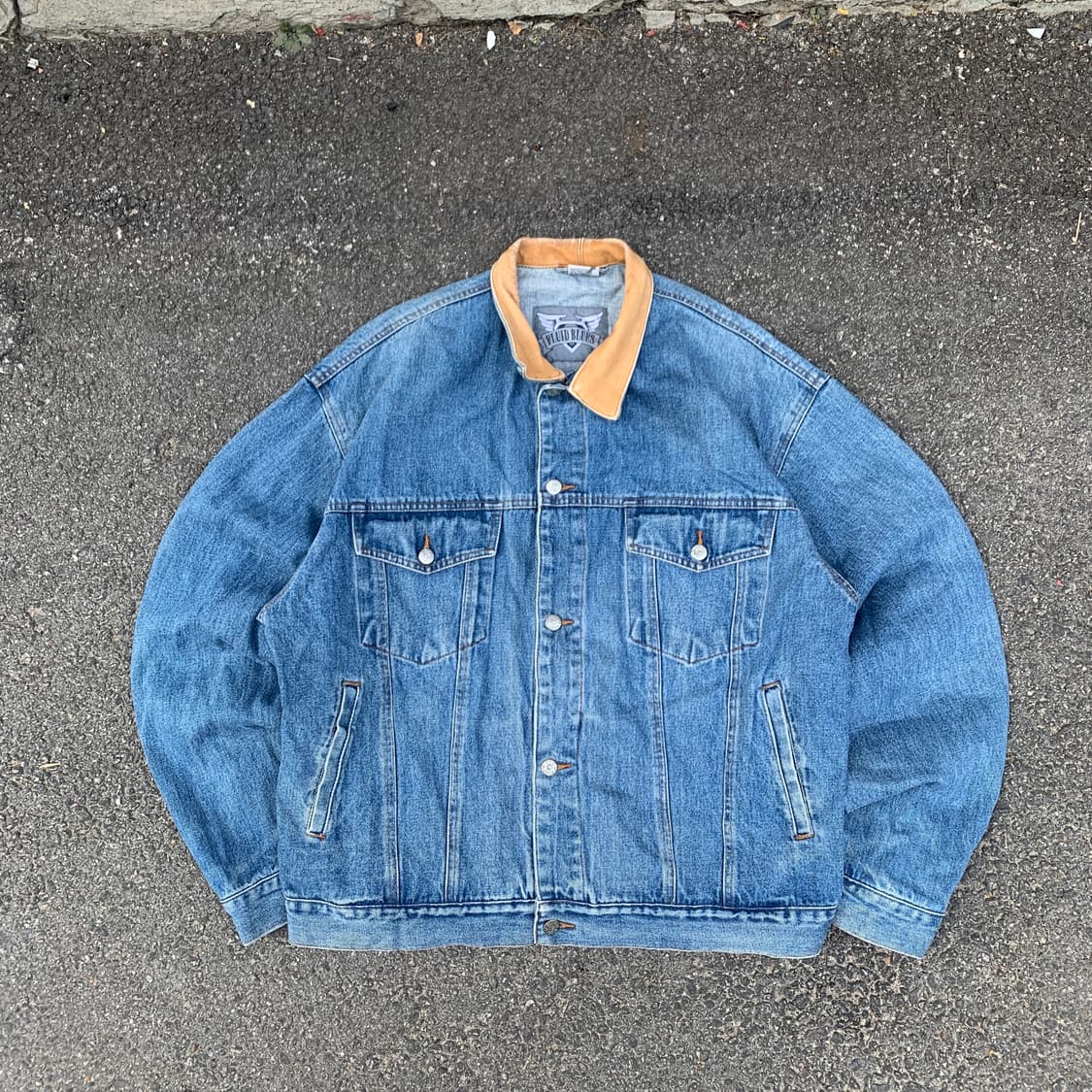 90s 아메리칸 빈티지 FLUID BLUES 데님 자켓 청자켓 XL 상품이미지8