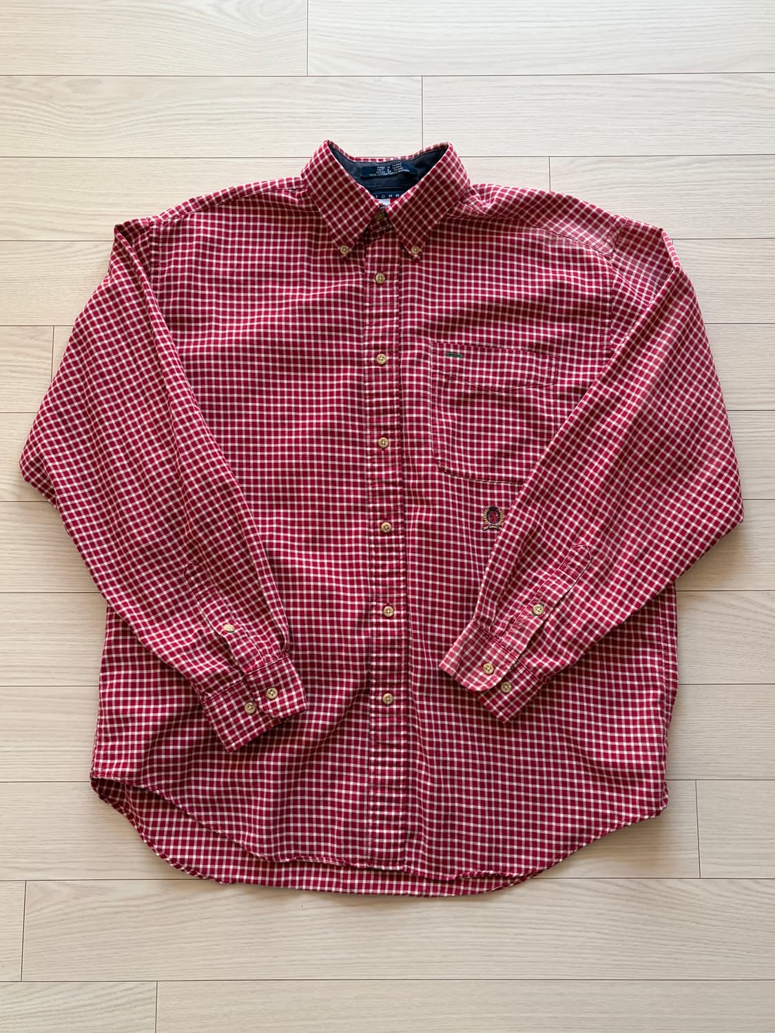 90s Tommy 타미 힐피거 체크 셔츠 M (103-105) 상품이미지1