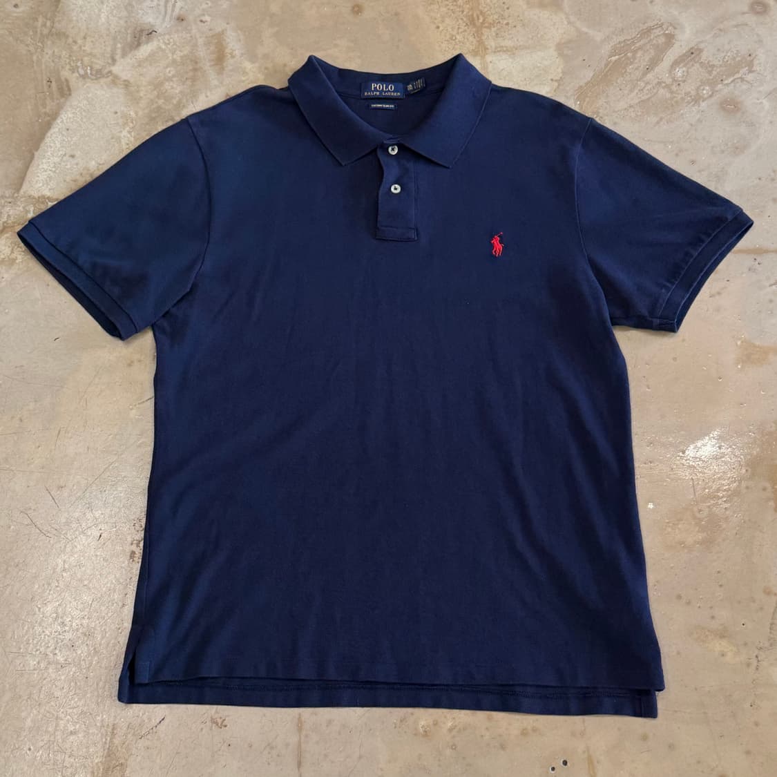 XXL 폴로랄프로렌 커스텀슬림핏 네이비 카라티셔츠 상품이미지2