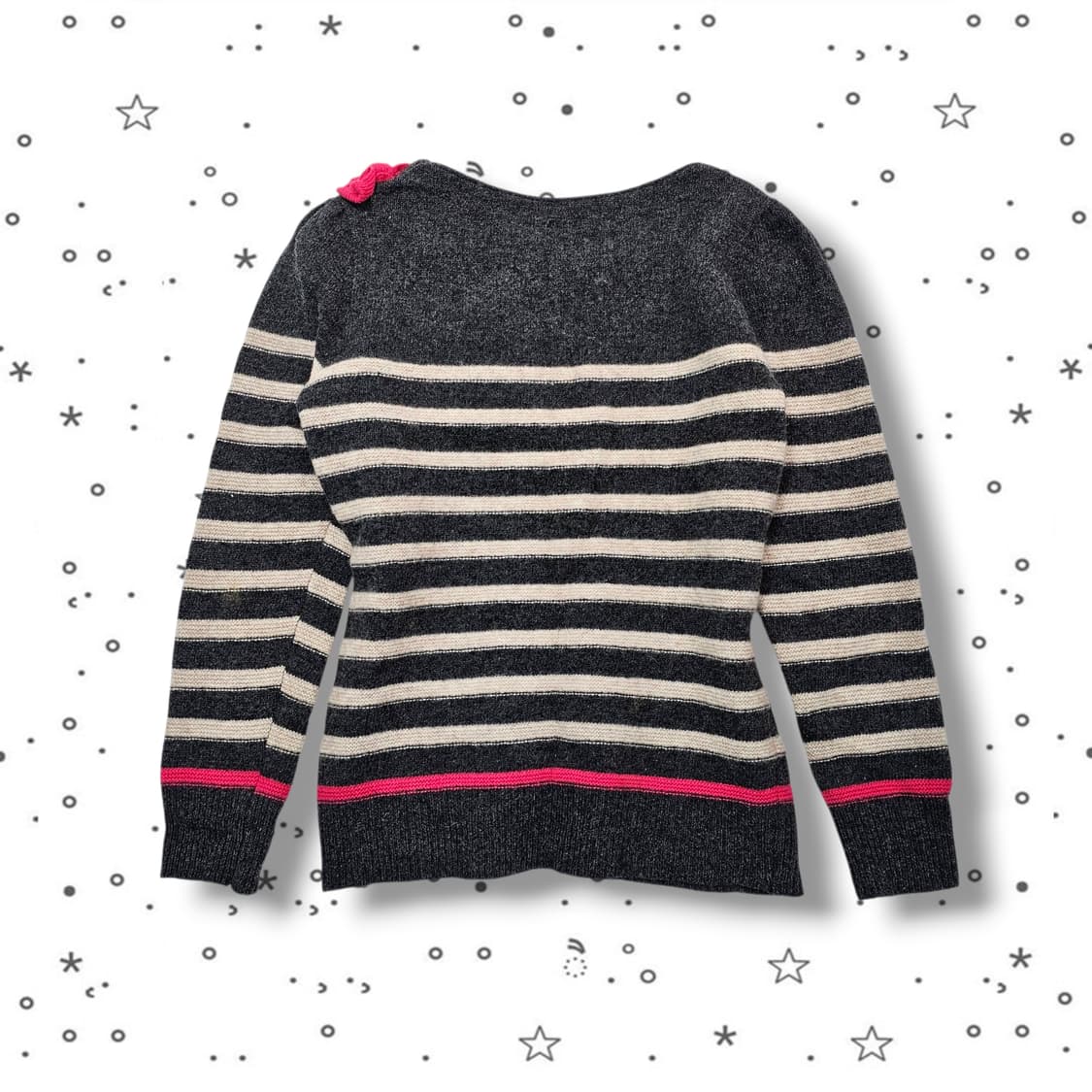 F 리본 포인트 스트라이프 니트 상품이미지6