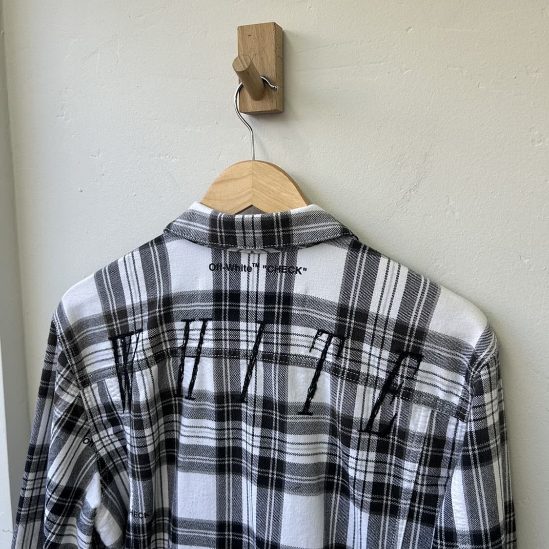 15926 - 오프화이트 플란넬 체크 셔츠 상품이미지7