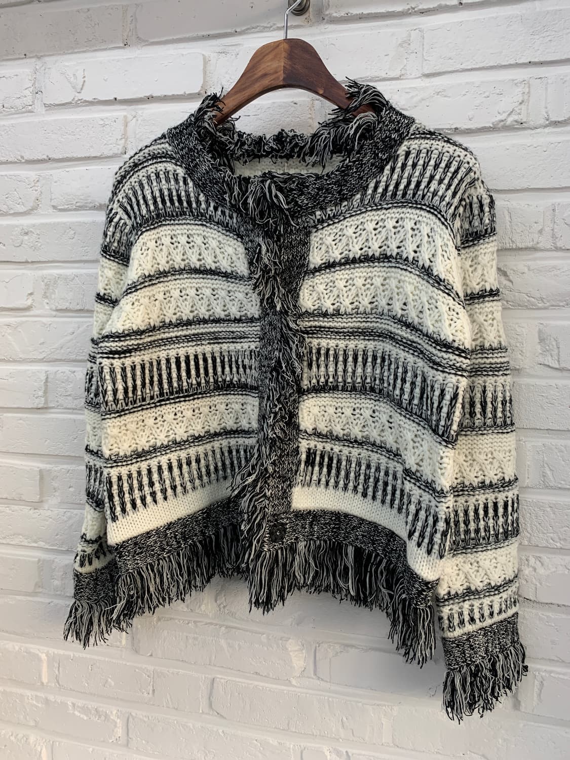 수술 프린지 트위드 가디건 상품이미지2