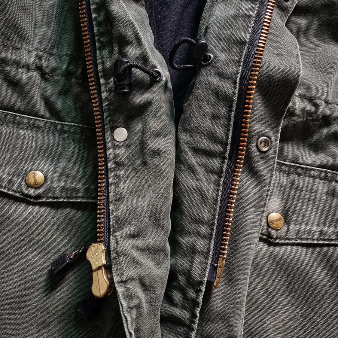 00s USA 칼하트 C46 모스그린 파카 L sz 상품이미지8